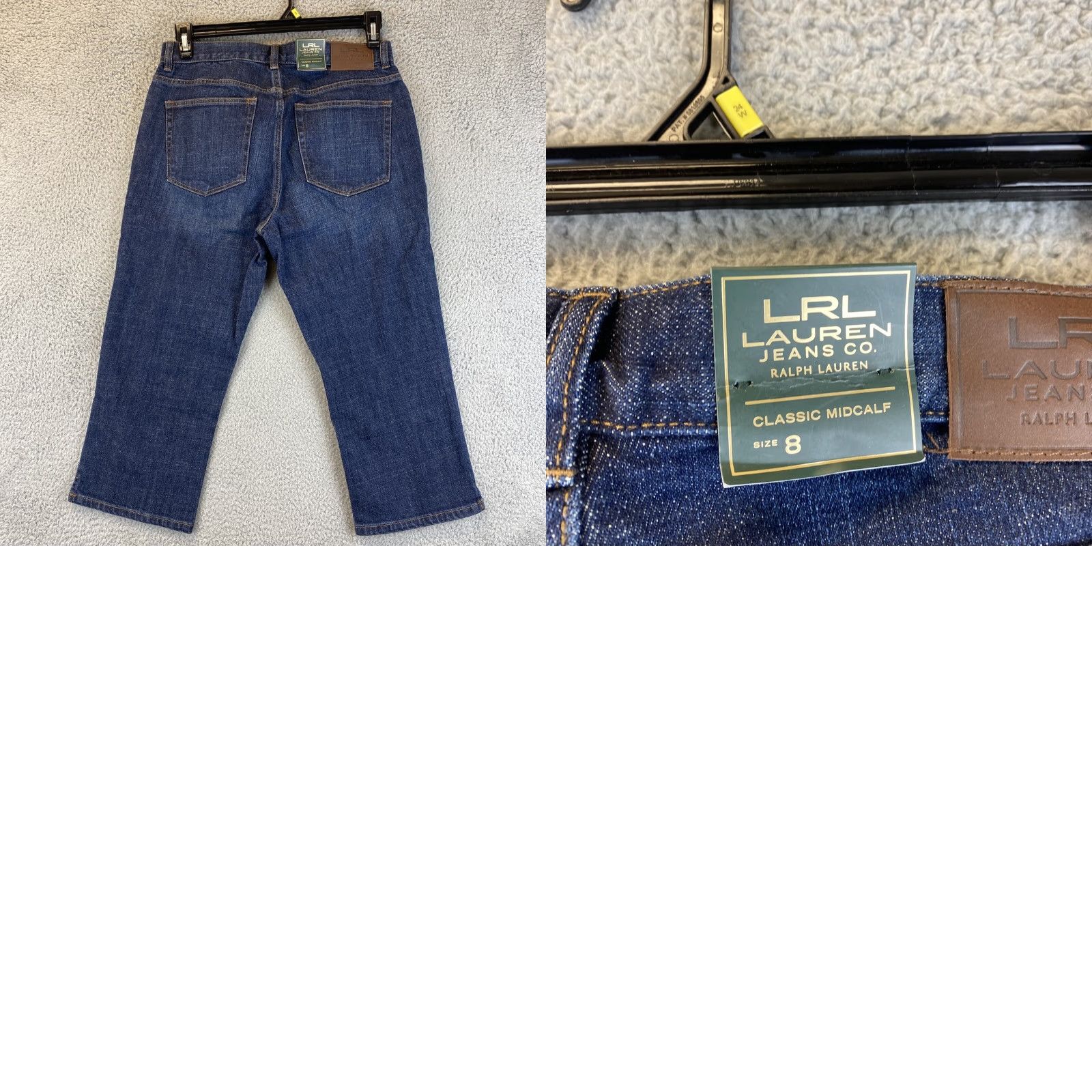 Ralph Lauren Lauren Ralph Lauren Dark Wash Denim Jeans Women Size 8 Mid Calf Cropped 32in Waist Blue Classic Size 30" / US 8 / IT 44 - 8 Thumbnail
