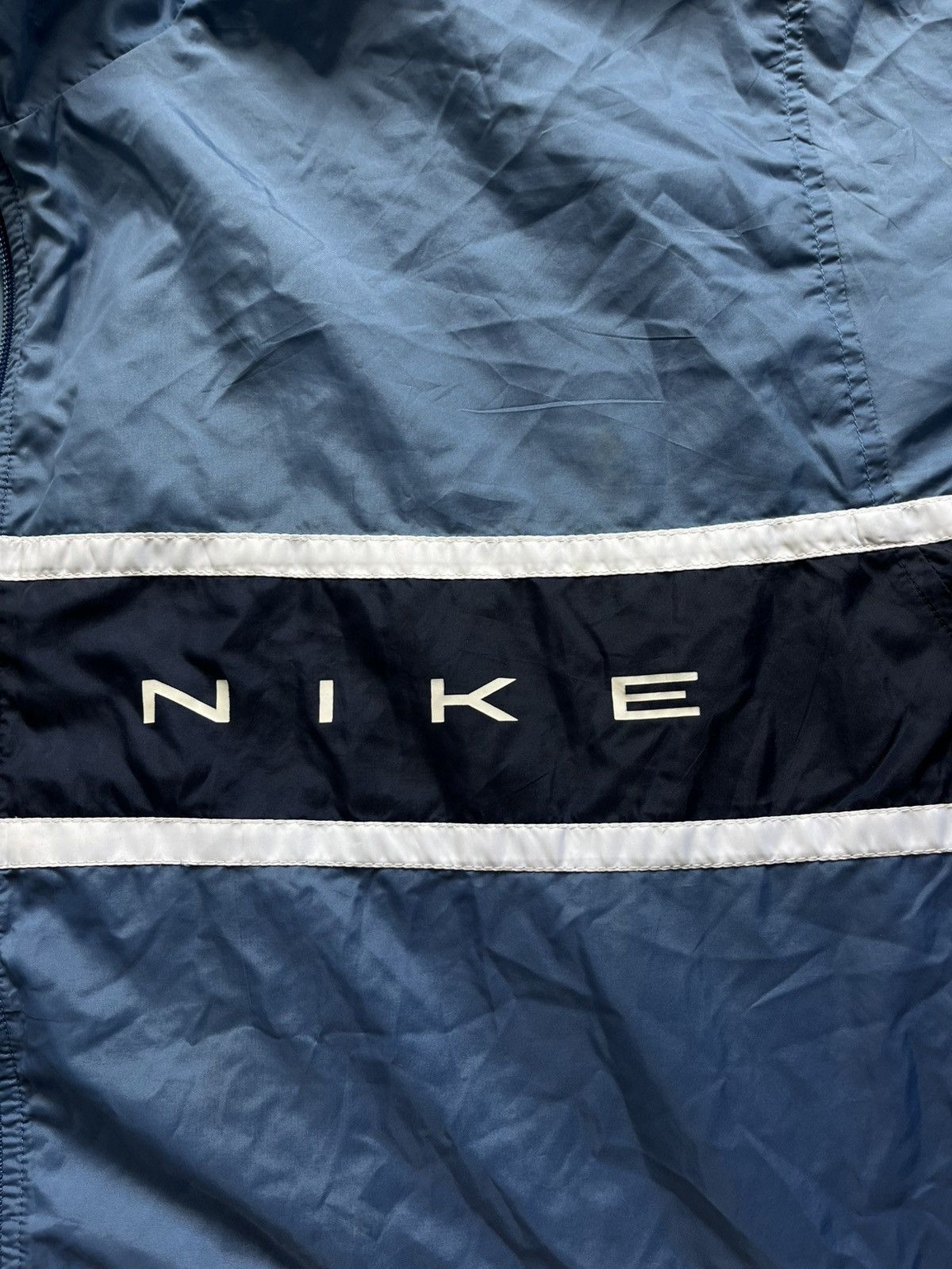 Nike × Vintage 90’s NIKE RETRO SPELLOUT LOGO SWOOSH VINTAGE TRACK JACKET Size US XL / EU 56 / 4 - 3 Thumbnail