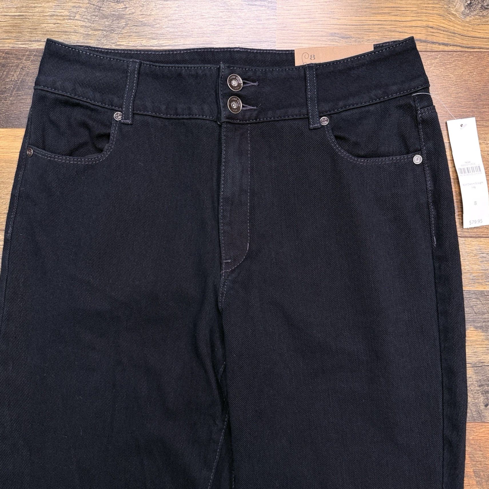 Coldwater Creek Coldwater Creek Jeans Straight Womens 8 Black Mid Rise Stretch Denim 5-Pocket Inseam 31 Fall Winter Spring Summer Vintage No Size 30" / US 8 / IT 44 - 3 Thumbnail