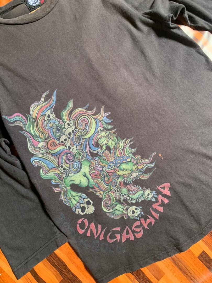 Japanese Brand e30 VINTAGE onigashima rock japan SUKAJAN SHIRT Size US L / EU 52-54 / 3 - 7 Thumbnail