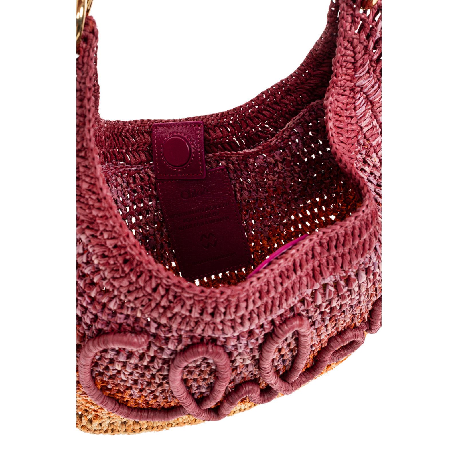 Chloe Chloe Summer Banana Multicolor Raffia Top Handle Bag New & A Size ONE SIZE - 4 Thumbnail
