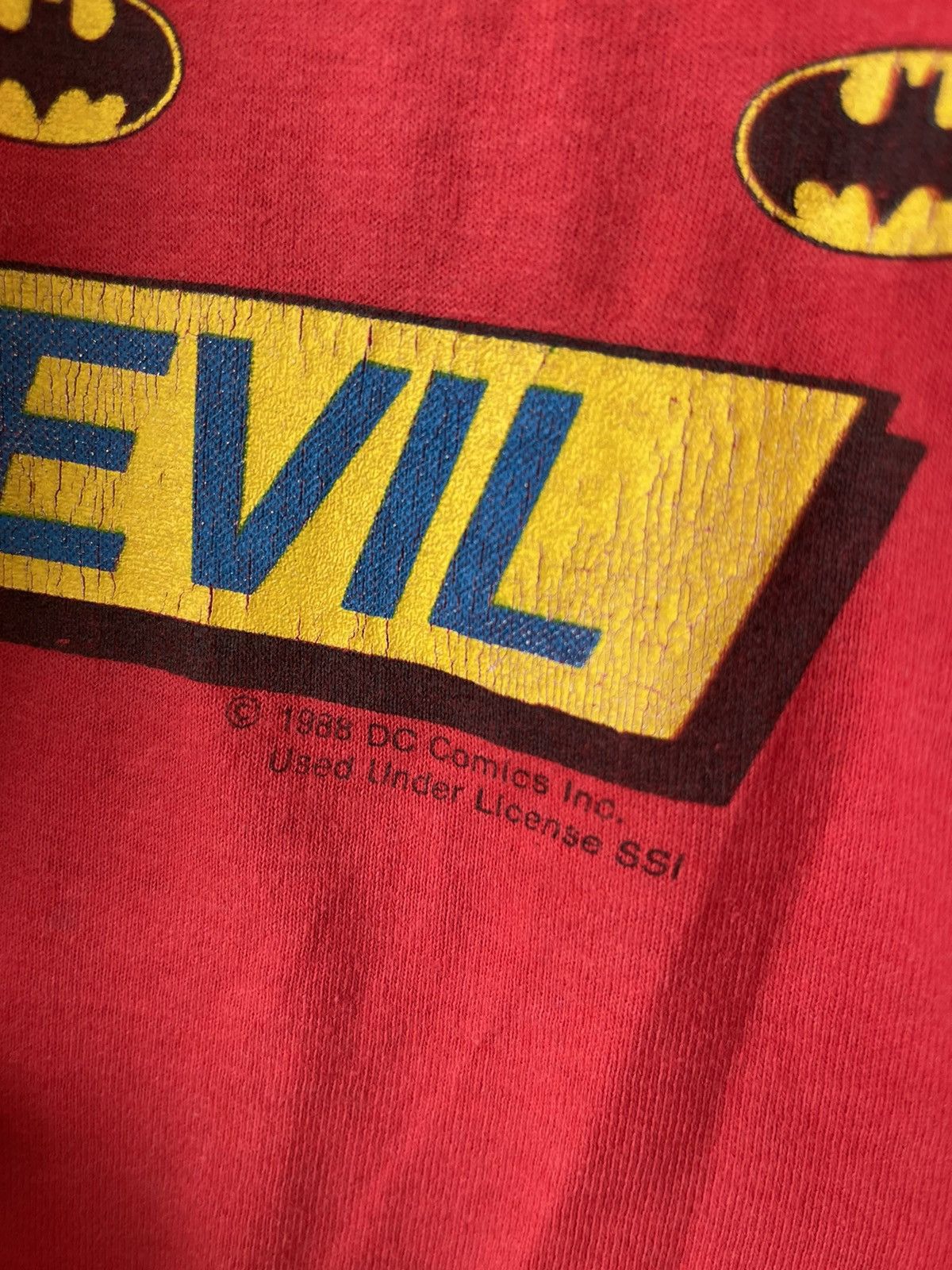 DC Comics × Vintage 1988 Vintage Batman Fighter of Evil T Shirt Size US L / EU 52-54 / 3 - 5 Thumbnail
