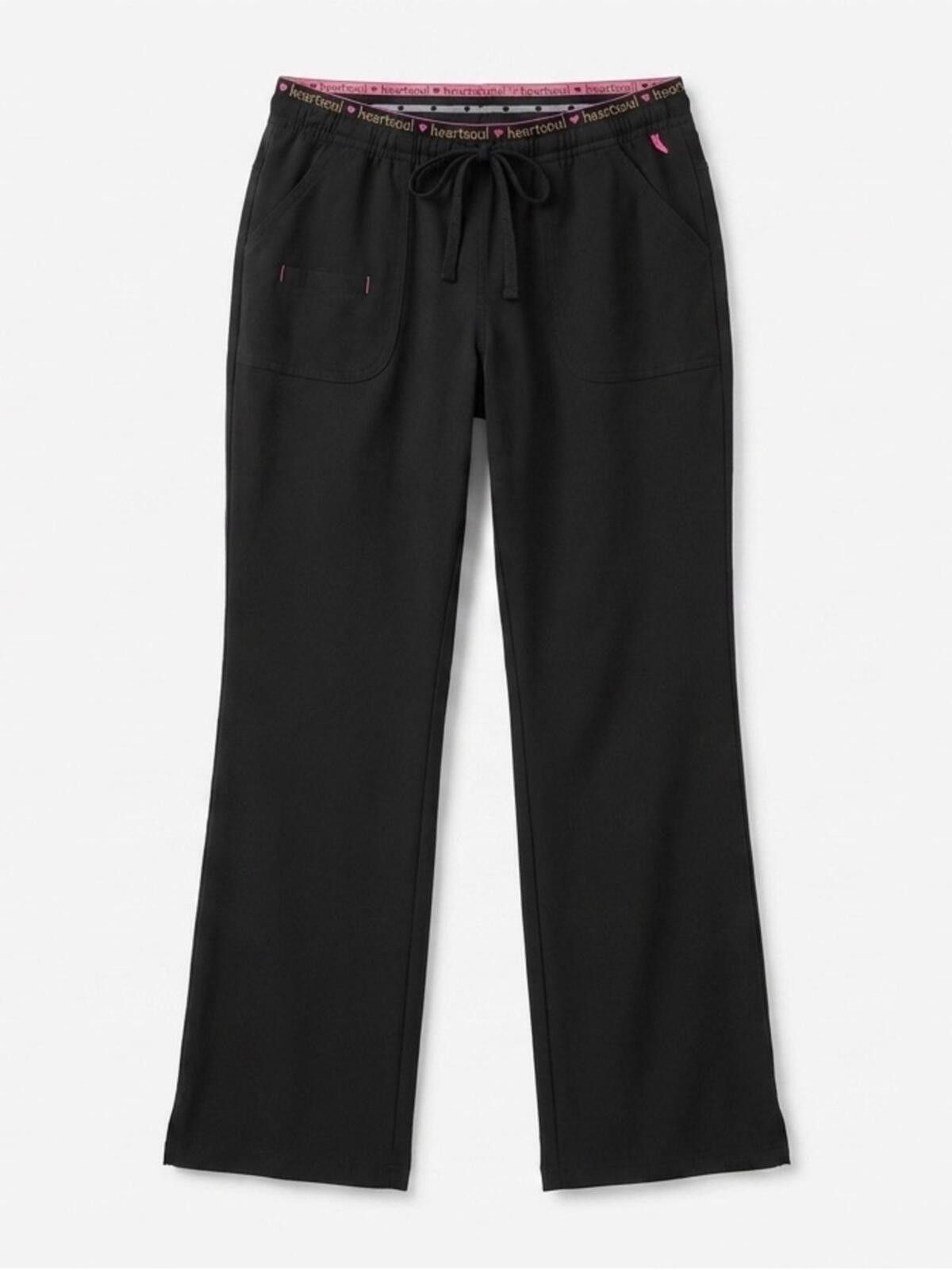 Other Heart Soul Black Track Pants with Pink Waistband Accents Size 26" / US 2 / IT 38 - 1 Thumbnail