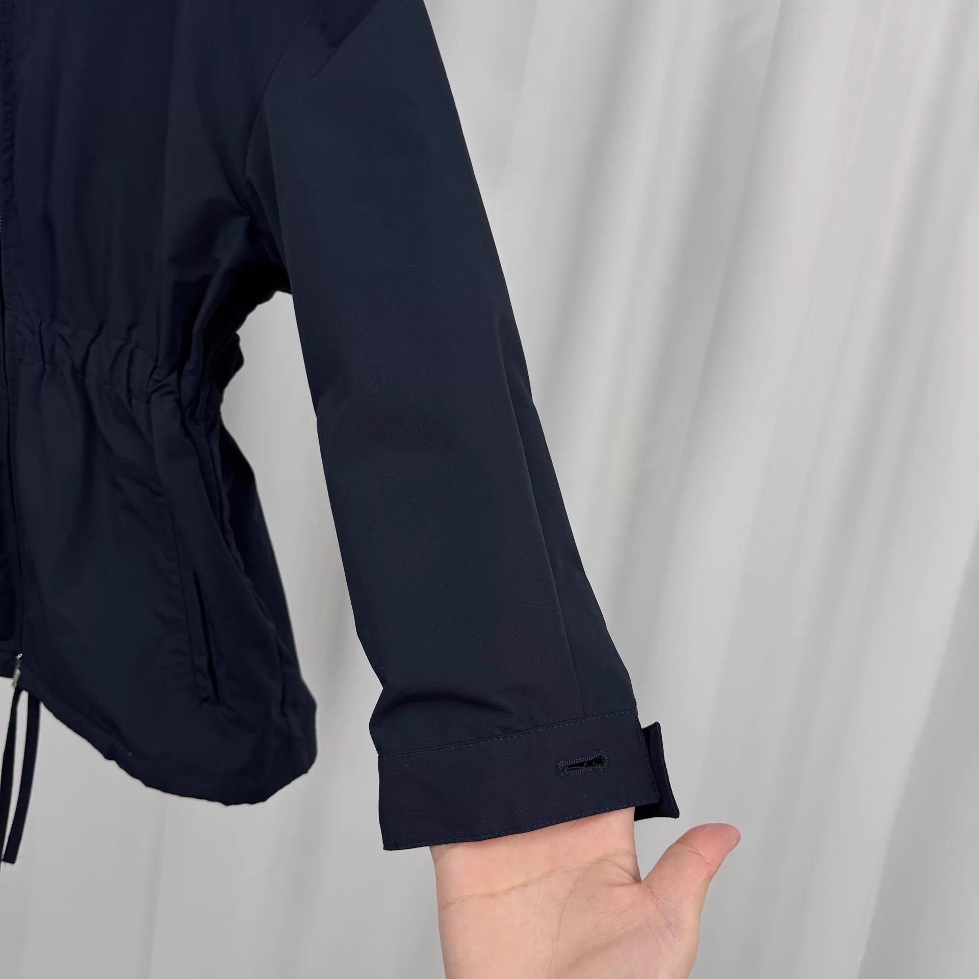 Prada Prada Navy Blue Cinched Waist Trench Coat 42 EU Mint Size M / US 6-8 / IT 42-44 - 4 Thumbnail