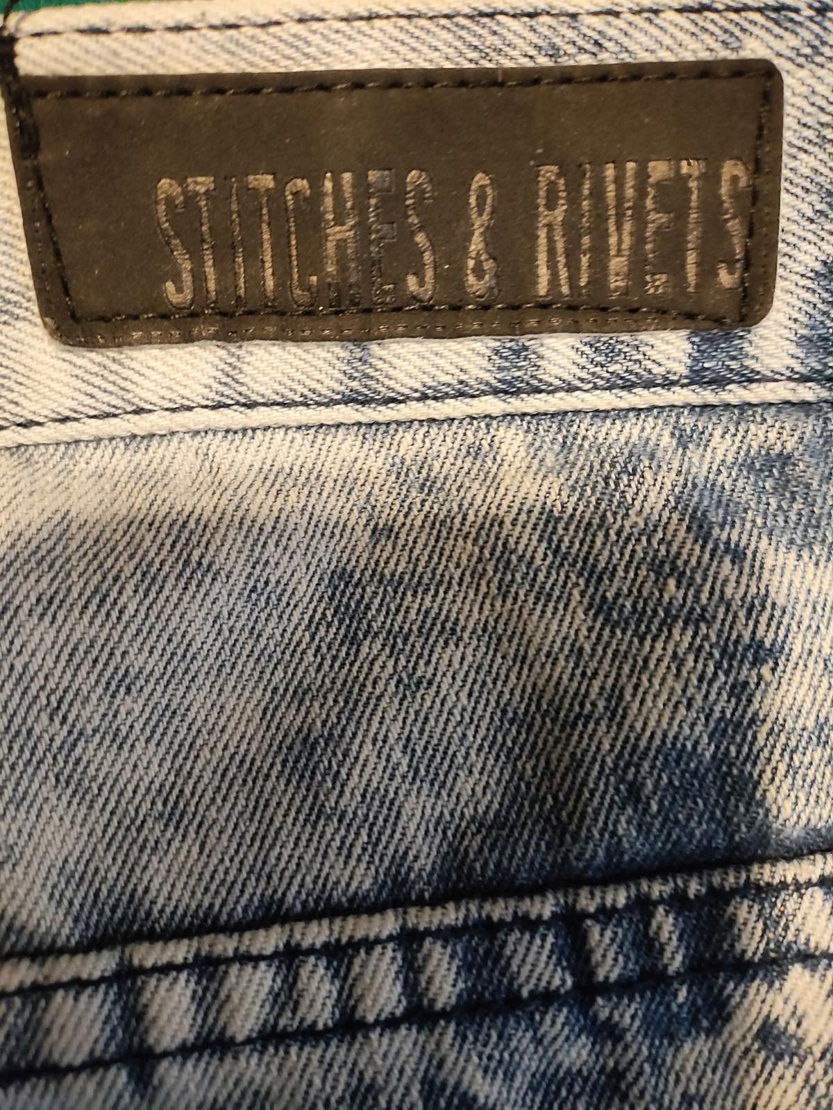 Other Stitches & Rivets Men's Denim Blue Acid Wash Shorts Size US 32 / EU 48 - 7 Thumbnail