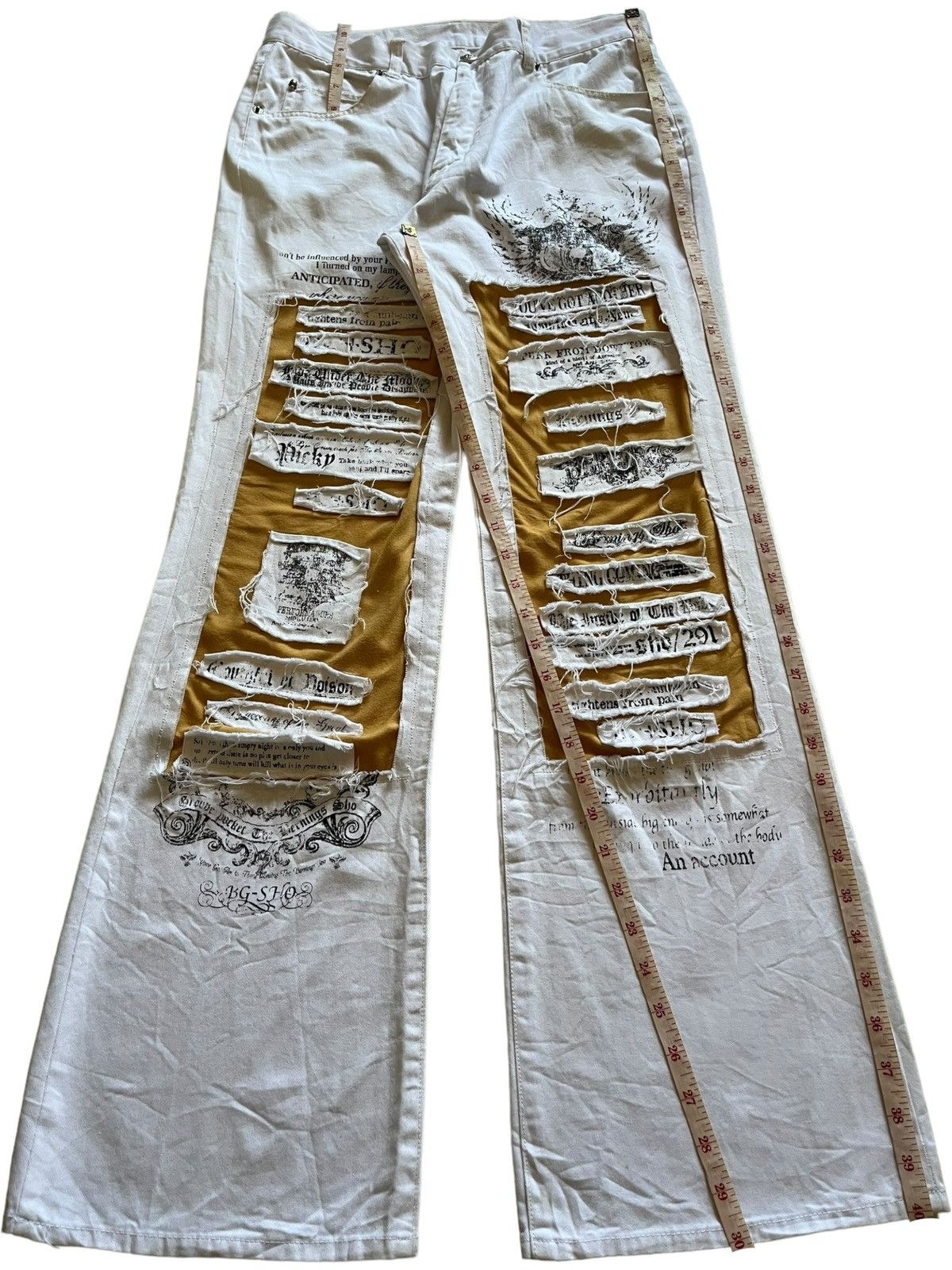 Japanese Brand Vintage Japanese Bernings Sho Flared Patches Jeans Size US 29 - 14 Thumbnail