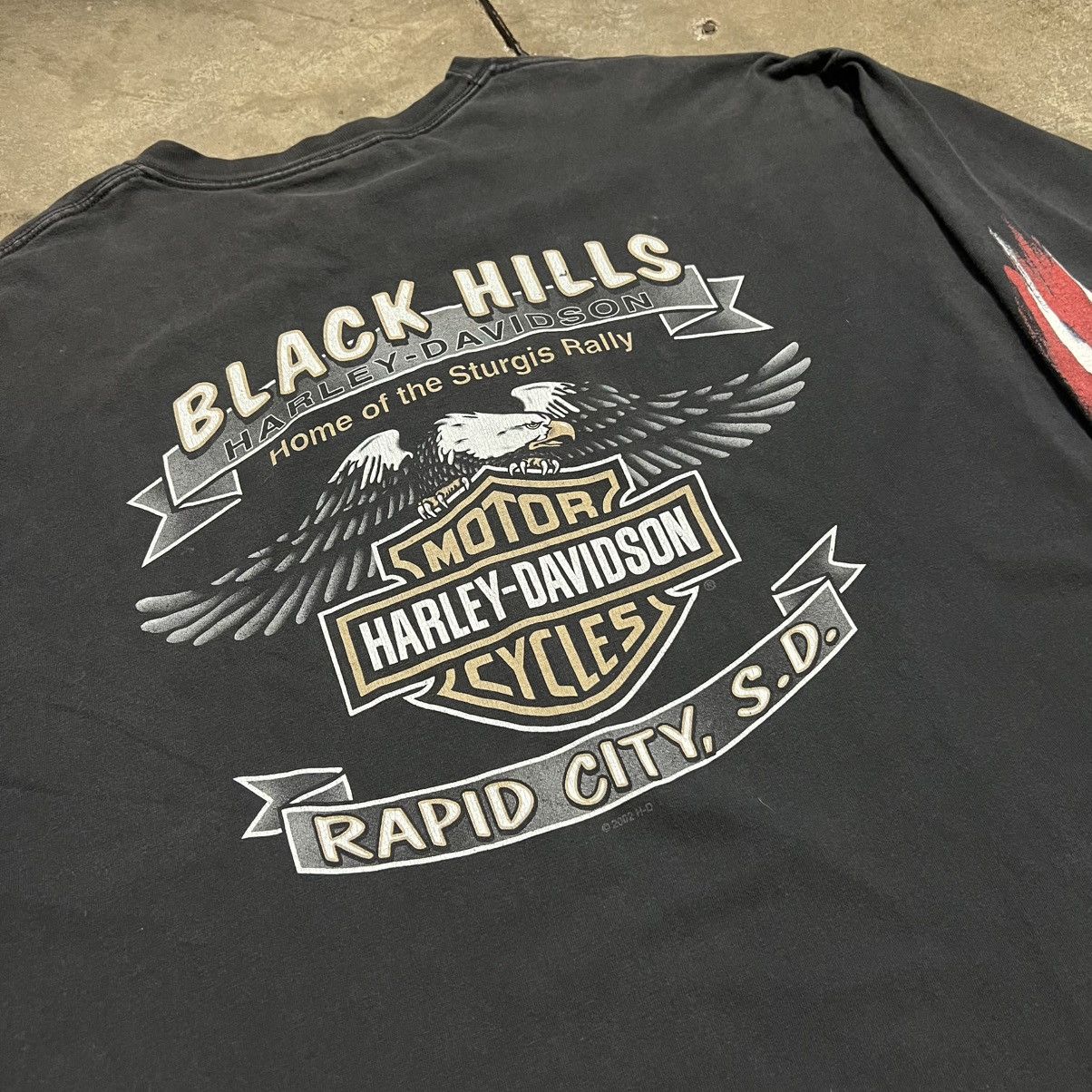 Vintage Vintage Harley Davidson Flag Long Sleeve Shirt Biker 90s Y2K Size US XXL / EU 58 / 5 - 9 Thumbnail