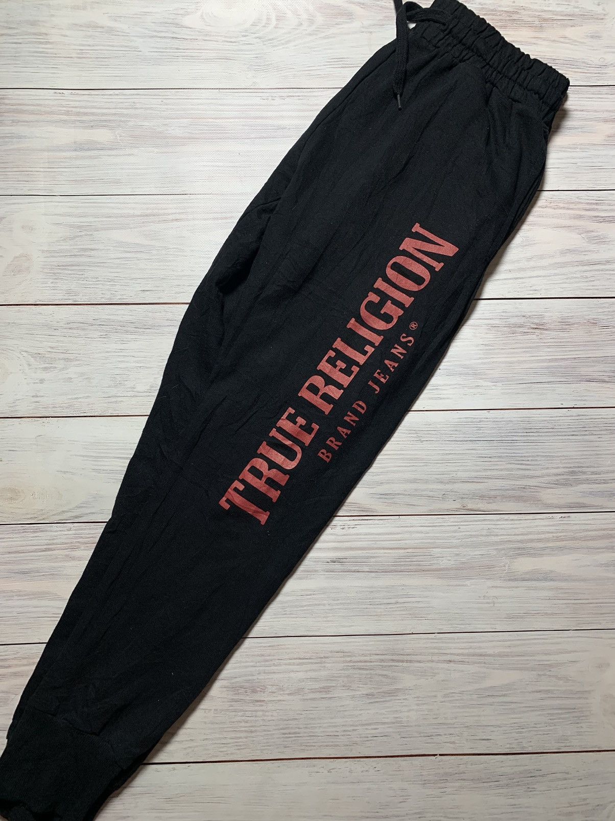 Japanese Brand × True Religion Rare True Religion sweatpants big logo vintage Size US 33 - 1 Thumbnail