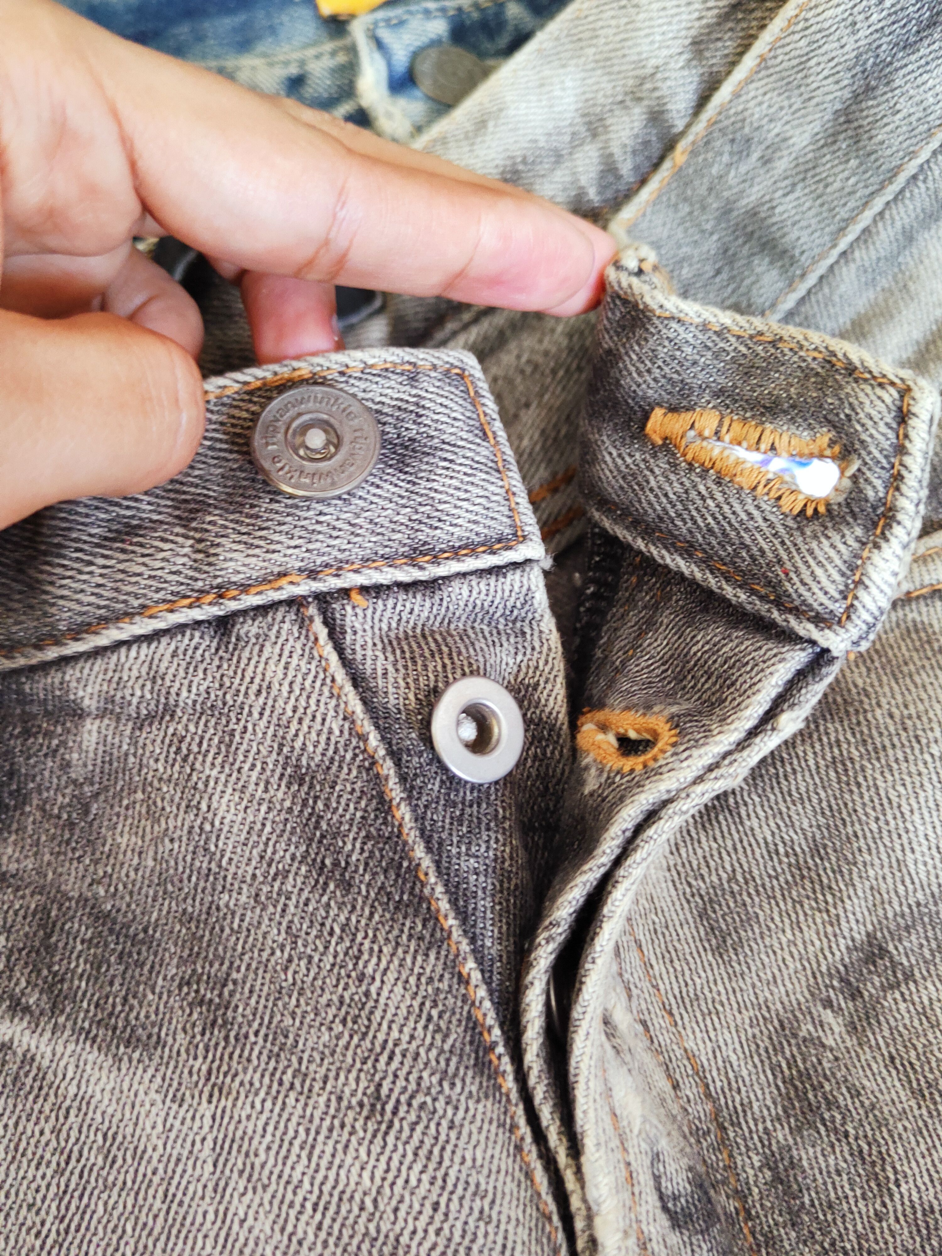 RIPVANWINKLE Rip van winkle japan Black Faded Ripped denim Jeans #W658 Size US 32 / EU 48 - 15 Thumbnail