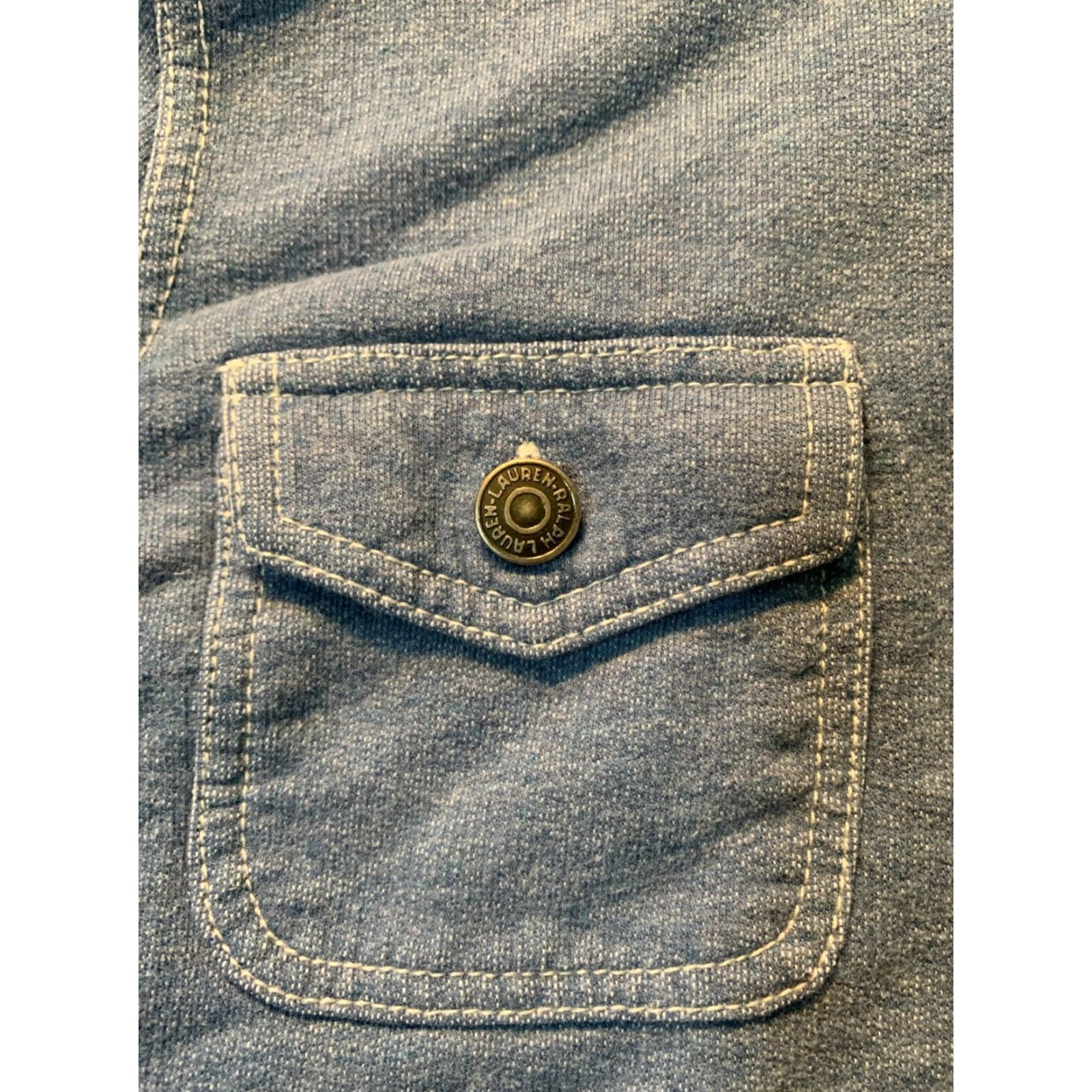 Ralph Lauren VINTAGE Lauren Ralph Lauren Hooded Jacket Womens PP Zip Blue Long Sleeve pockets Size XXS / US 00 / IT 34 - 2 Thumbnail