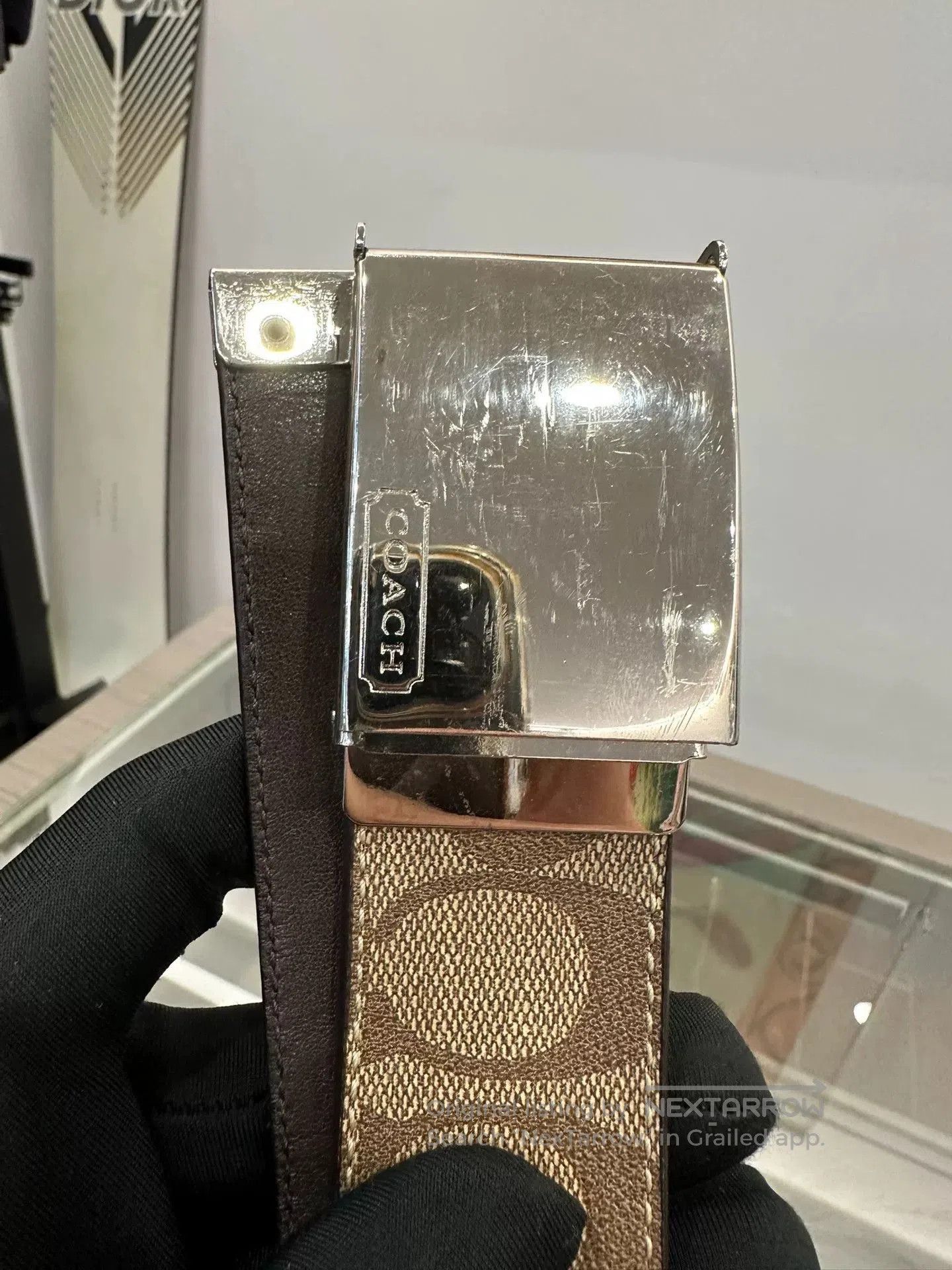 Coach Coach Classic Logo Canvas Leather Trim Belt. Size ONE SIZE - 3 Thumbnail