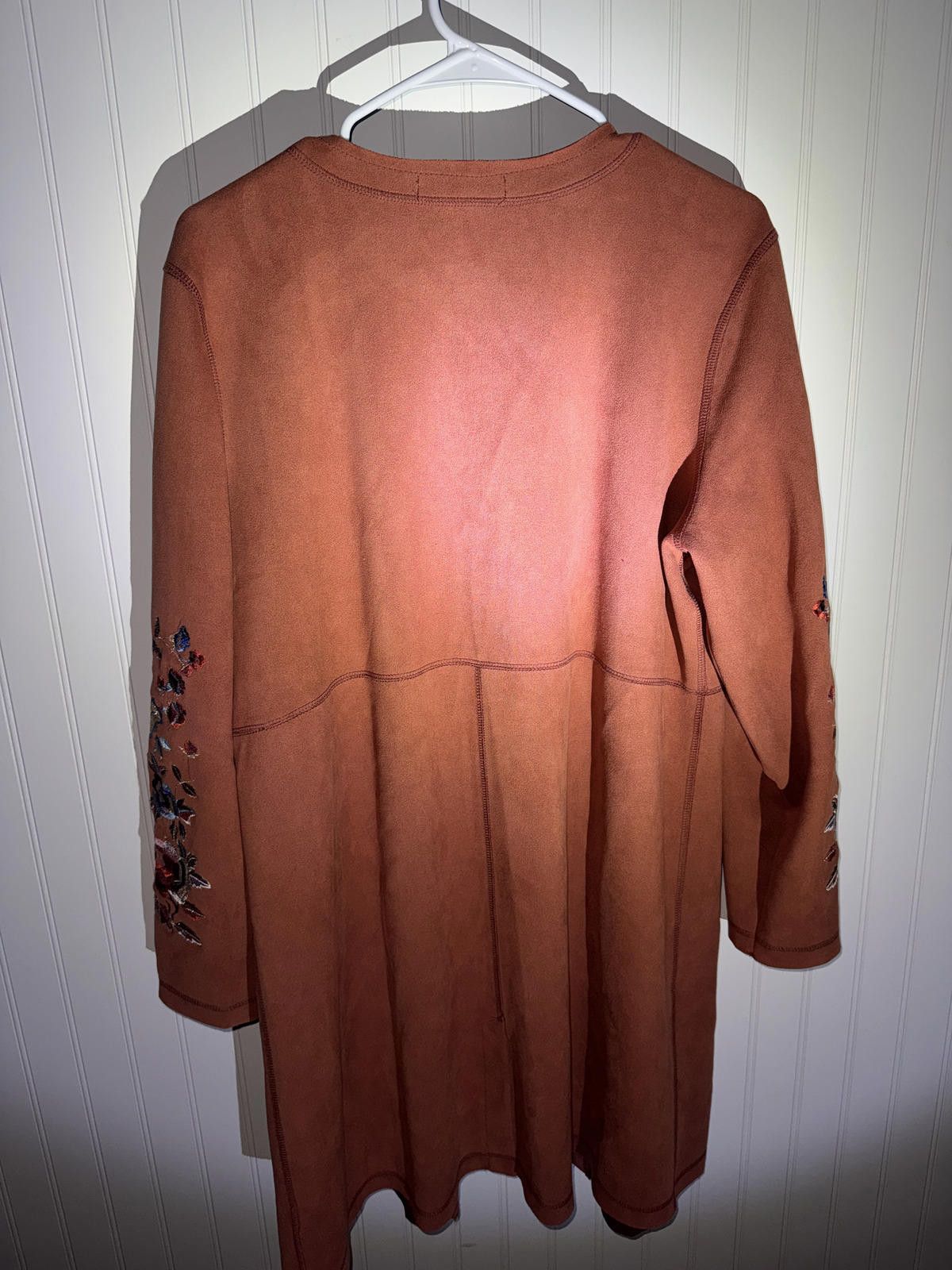 Other Cactus + Pearl Embroidered Long Open Cardigan Sweater, Size Size L / US 10 / IT 46 - 4 Thumbnail