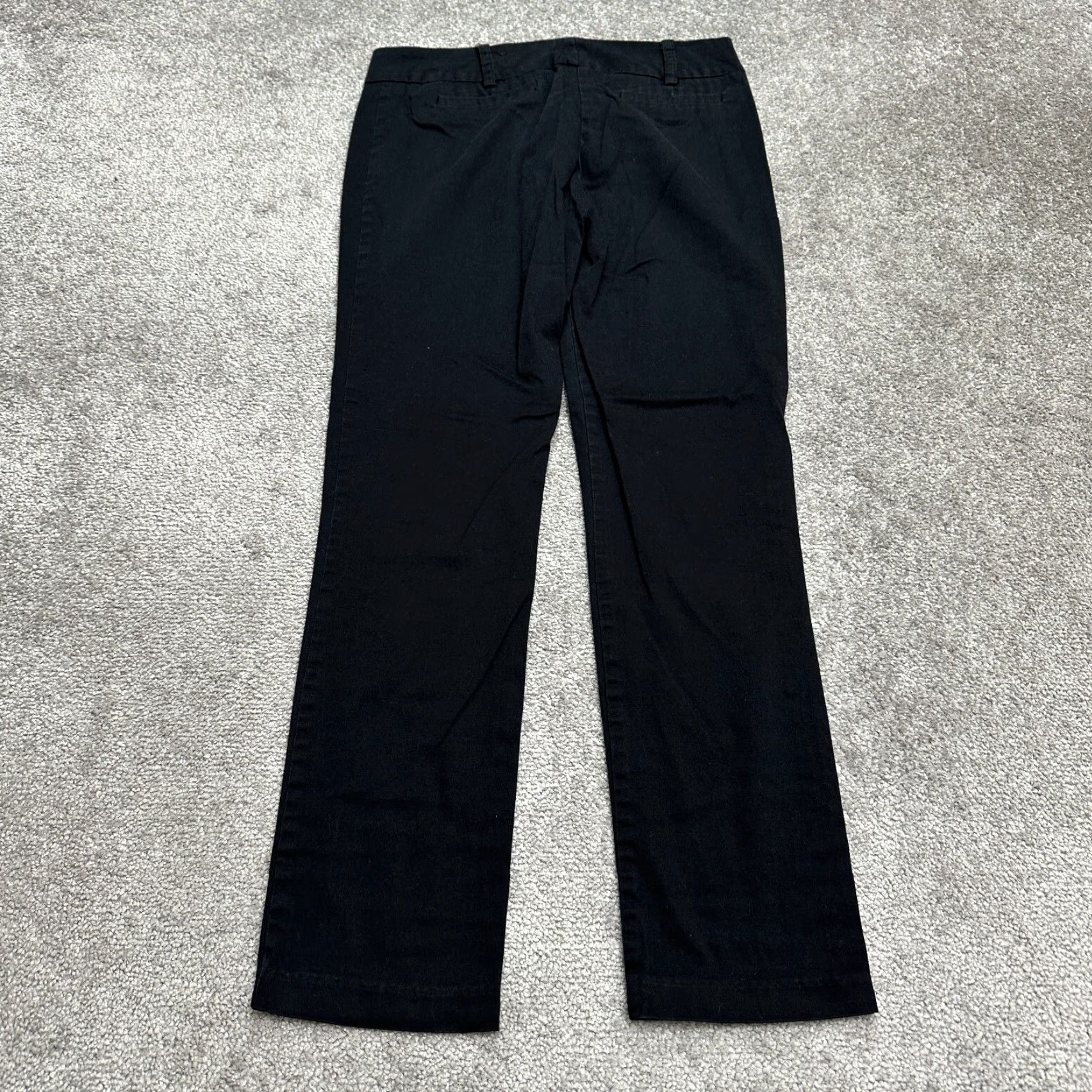 Vintage GAIA Dress Pants Womens Medium Black Mid Rise Straight Leg Cotton Spandex 30x29 Casual Workwear 90s? No, but not 90s. Size 32" / US 10 / IT 46 - 2 Thumbnail