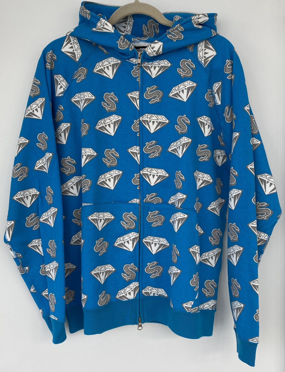 Pre-owned Billionaire Boys Club X Icecream Og 2006 Bbc/ice Cream Blue Diamond & Dollar Fullzip (size Medium)