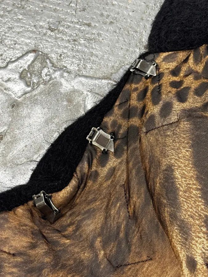 Roberto Cavalli 2000s Roberto Cavalli Black Wool Quilted Fox Fur Collar Cardigan Size L / US 10 / IT 46 - 16 Thumbnail