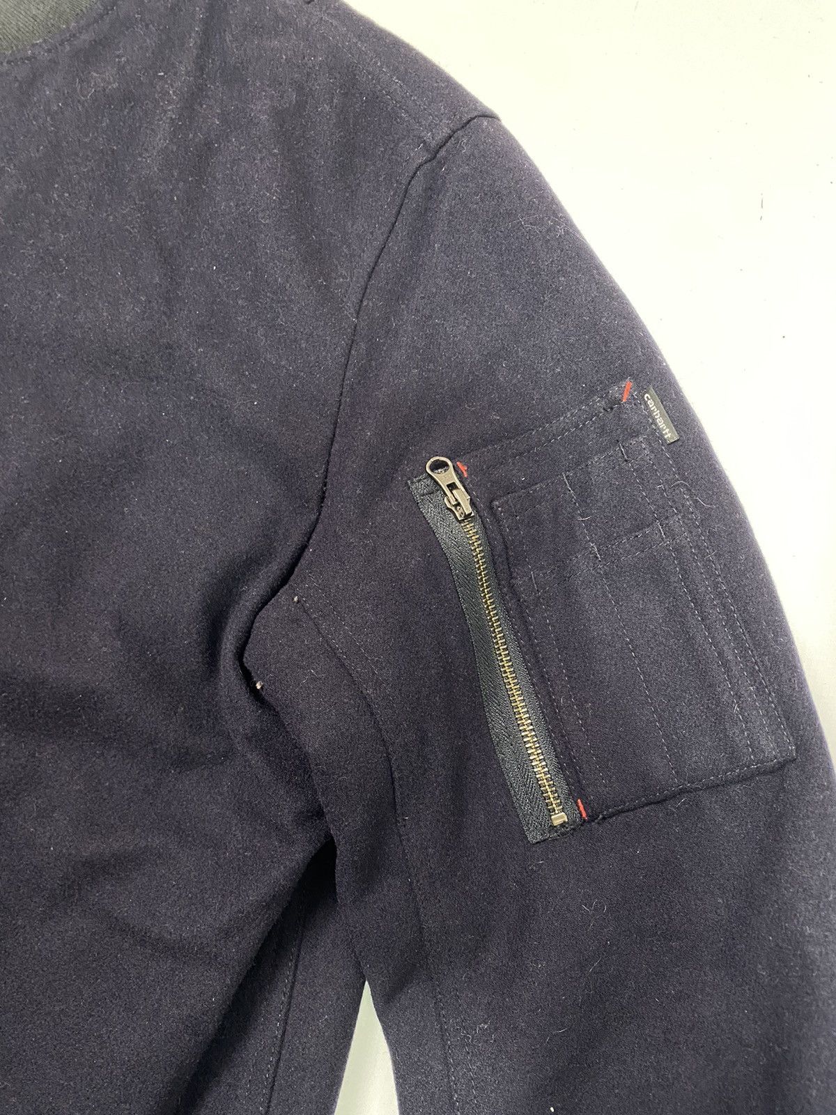 Carhartt Wip Perry Carhartt Wip bomber jacket size XL blue with zip used Size US XL / EU 56 / 4 - 5 Thumbnail