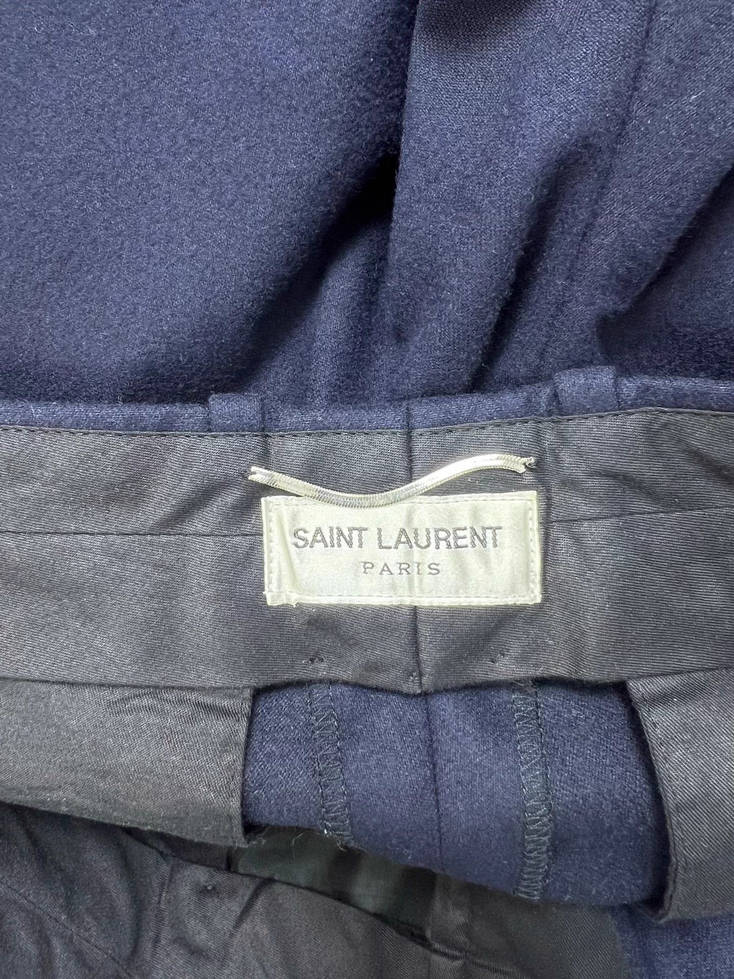 Saint Laurent Paris SLP 13FW Navy Heavy Wool Sample Trousers 46 Size US 30 / EU 46 - 3 Thumbnail