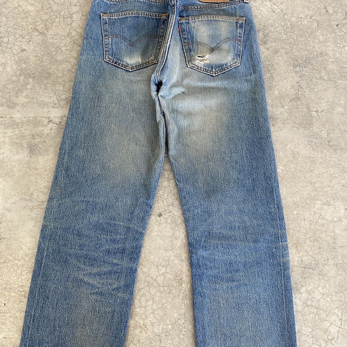 Levi's Vintage 90’s Levis 501 Faded Rusty Blue Jeans Size US 32 / EU 48 - 20 Thumbnail