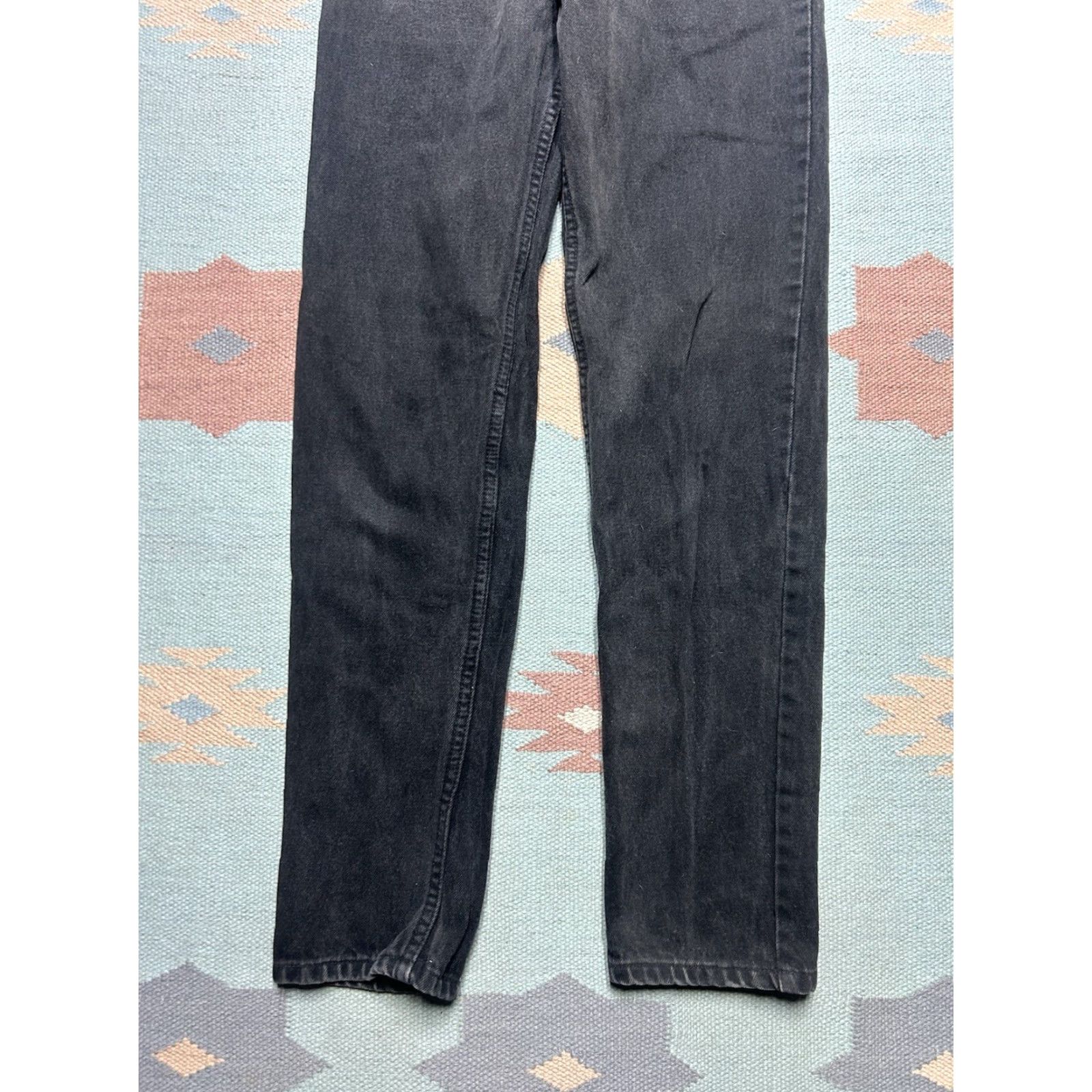 Levi's VINTAGE Levi’s 10950 Jeans Black Orange Tab Skinny Tapered Leg 7 Long 28x32 Women 90s Size 28" / US 6 / IT 42 - 6 Thumbnail