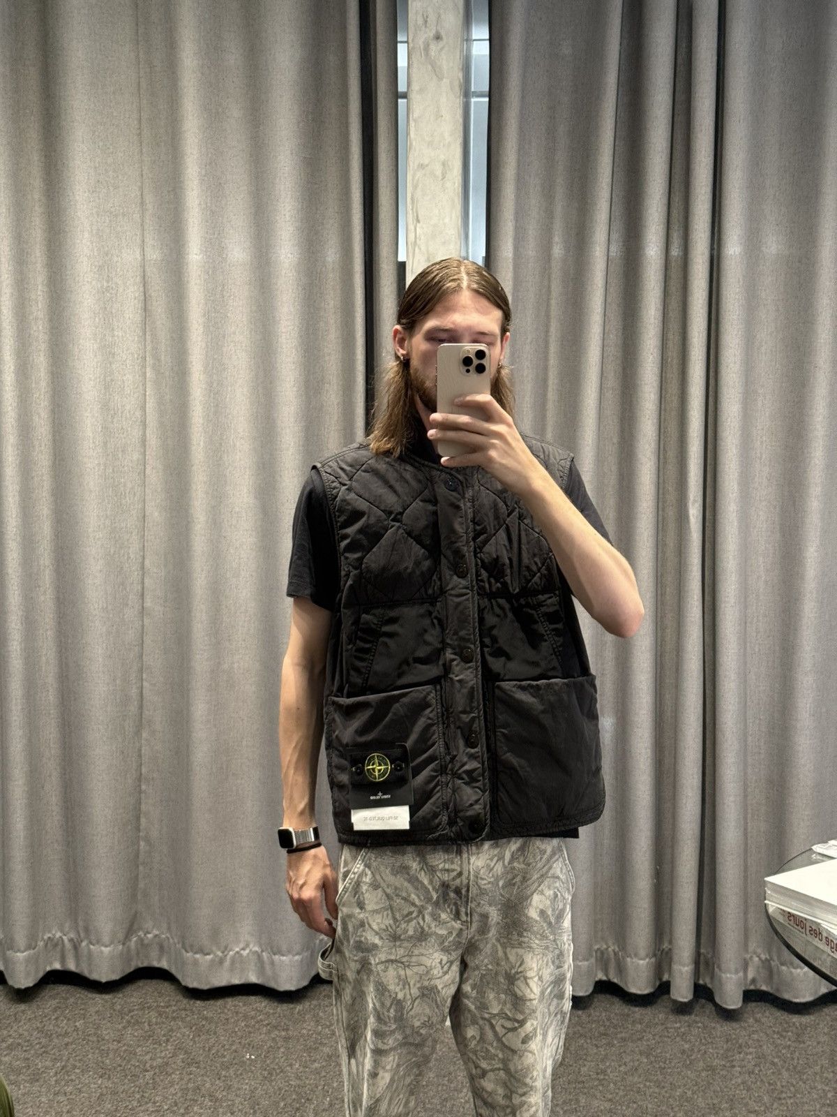 Stone Island 🔥 Stone Island 50 Fili Quilted-TC Vest Black 🔥 Size US XL / EU 56 / 4 - 10 Thumbnail