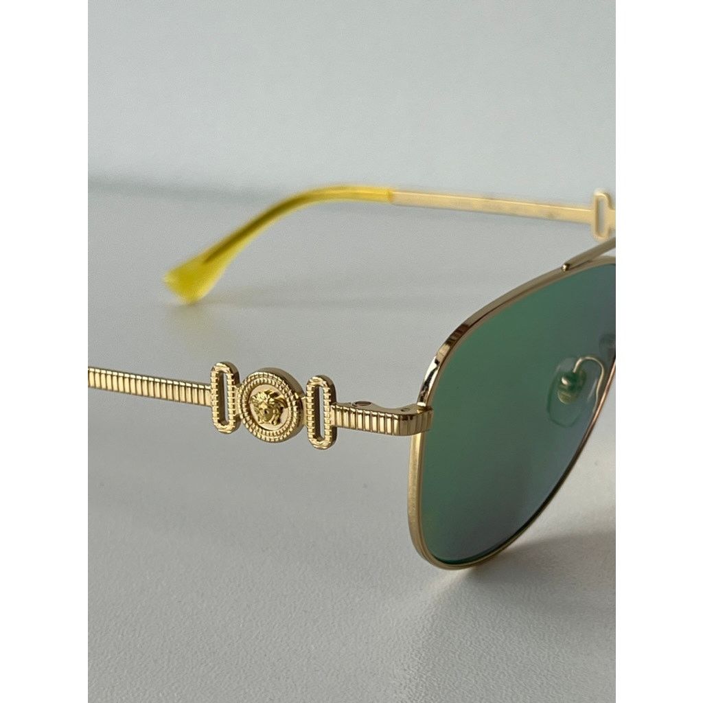 Versace NEW Versace Kids VK2002 Green Mirror Aviator Sunglasses Size ONE SIZE - 10 Thumbnail