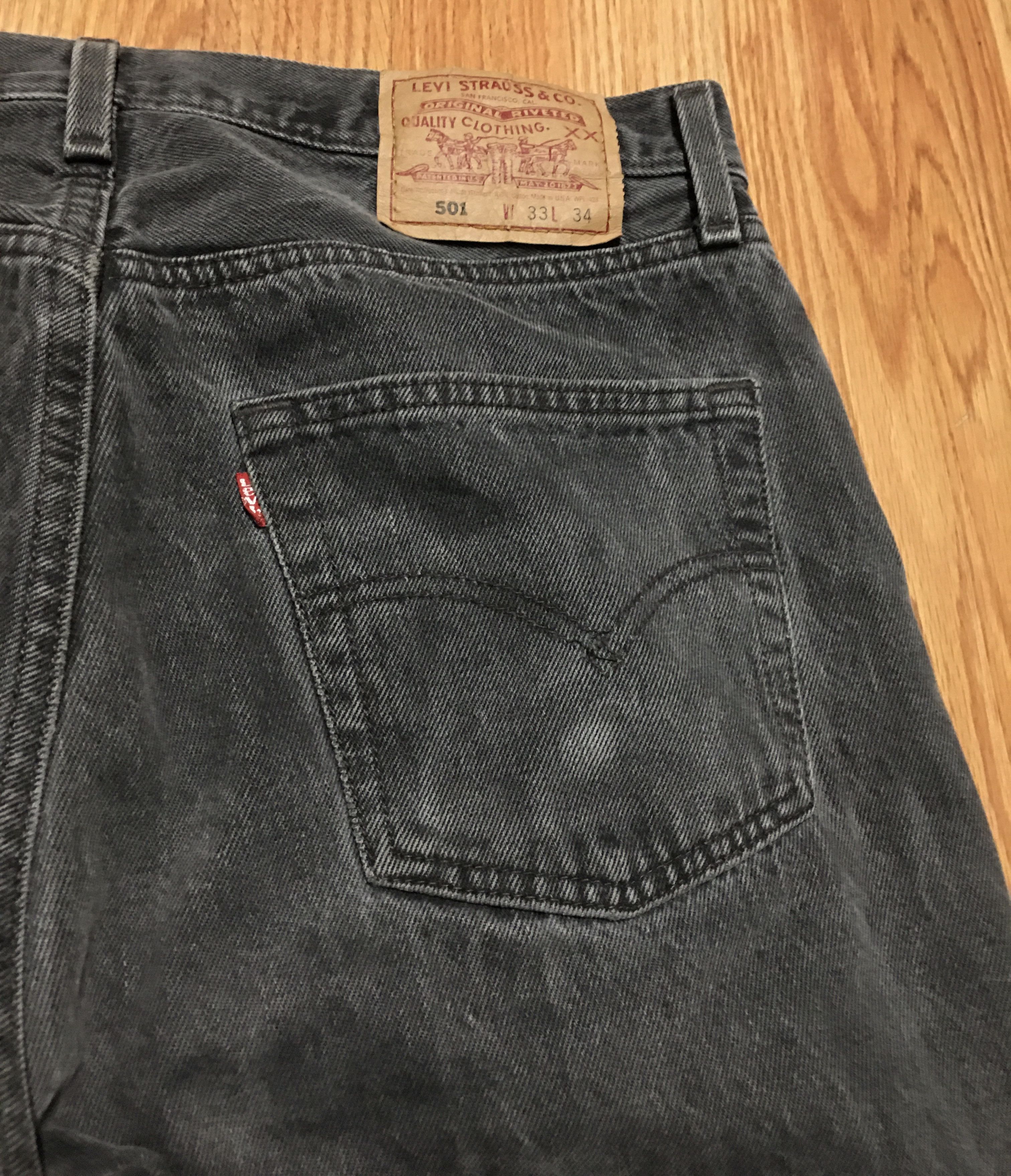 Levi's Vintage USA 1990s Levis 501-0660 Gray Jeans Pants W33 L34 Size US 34 / EU 50 - 8 Thumbnail