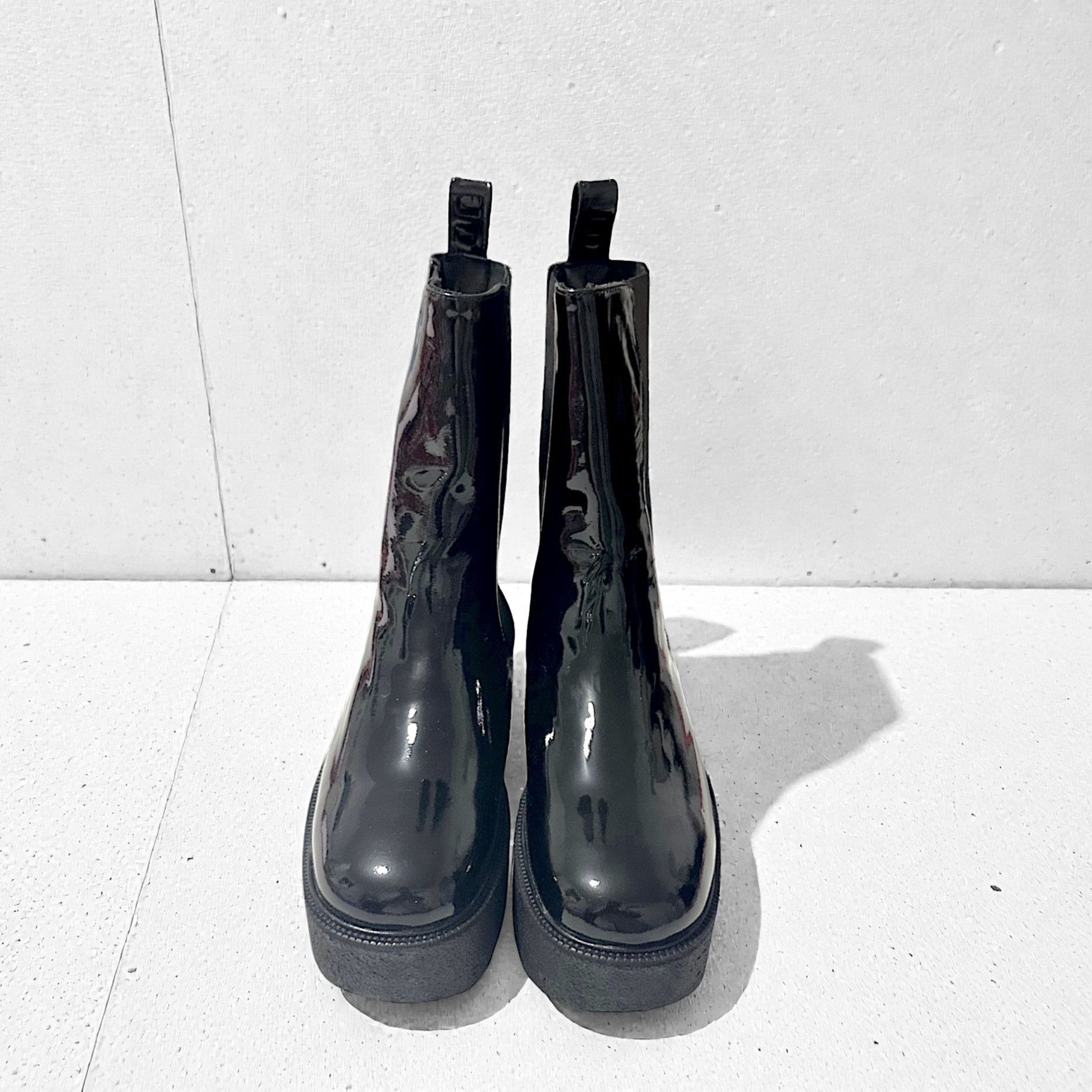 Staud Staud Palamino Black Patent Leather Platform Chelsea Boots, Size US 10 / IT 40 - 2 Thumbnail