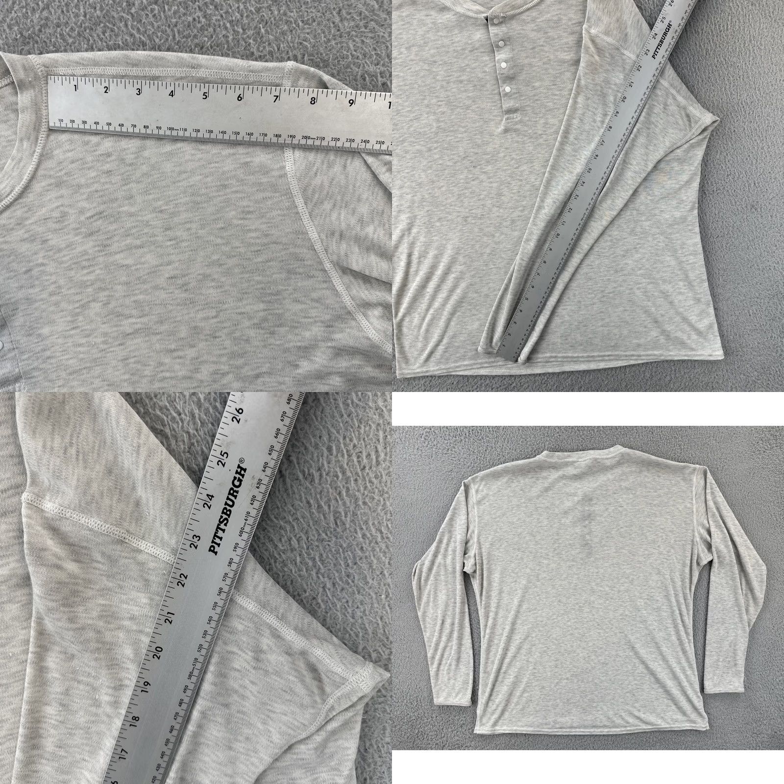 Patagonia VINTAGE Patagonia Capilene Mens XL Heather Gray Henley Shirt Made In USA 90s EUC Size US XL / EU 56 / 4 - 9 Thumbnail
