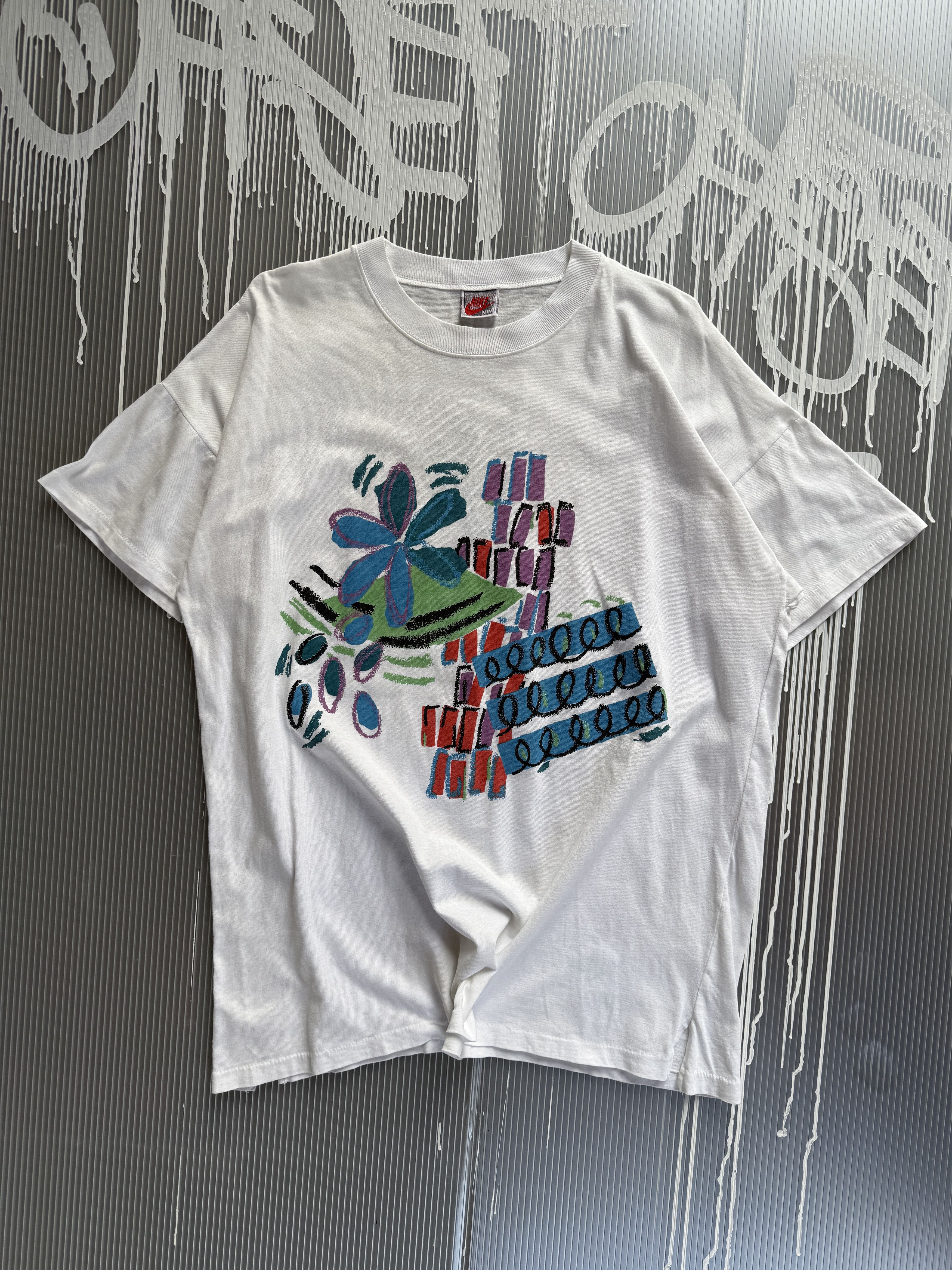 Nike × Vintage Nike 90s vintage single stitch white t-shirt - M Size US M / EU 48-50 / 2 - 1 Thumbnail