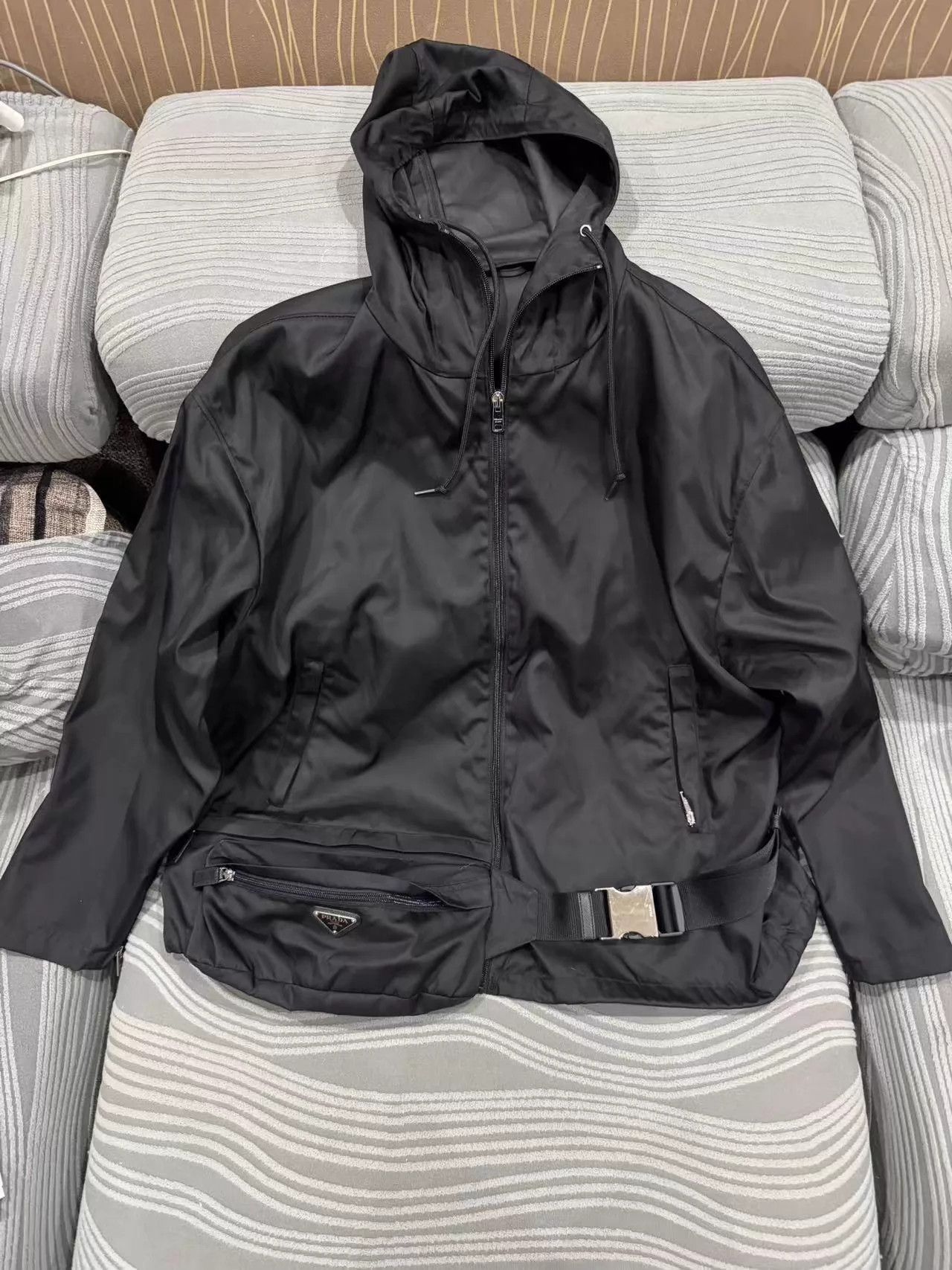 Prada Prada Nylon Jacket w/ Pouch & Belt 38 Size XS / US 0-2 / IT 36-38 - 1 Thumbnail
