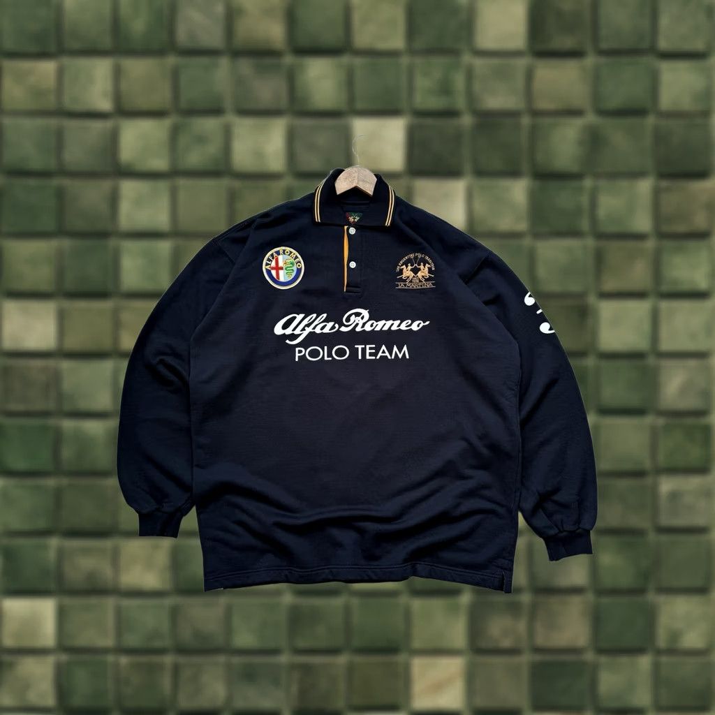 La Martina VINTAGE LA MARTINA Alfa Romeo #3 Racing Long Sleeve Sweatshirt Men’s XL Blue Size US XL / EU 56 / 4 - 1 Thumbnail