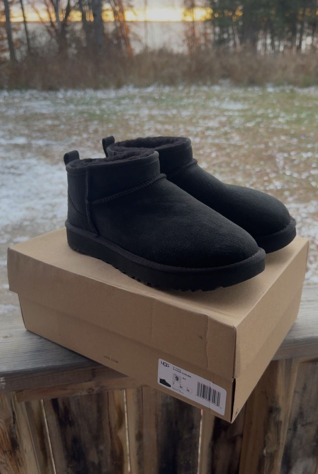 Ugg Women’s Black UGG Classic Mini Ultras, Size 9 Size US 9 / IT 39 - 4 Thumbnail