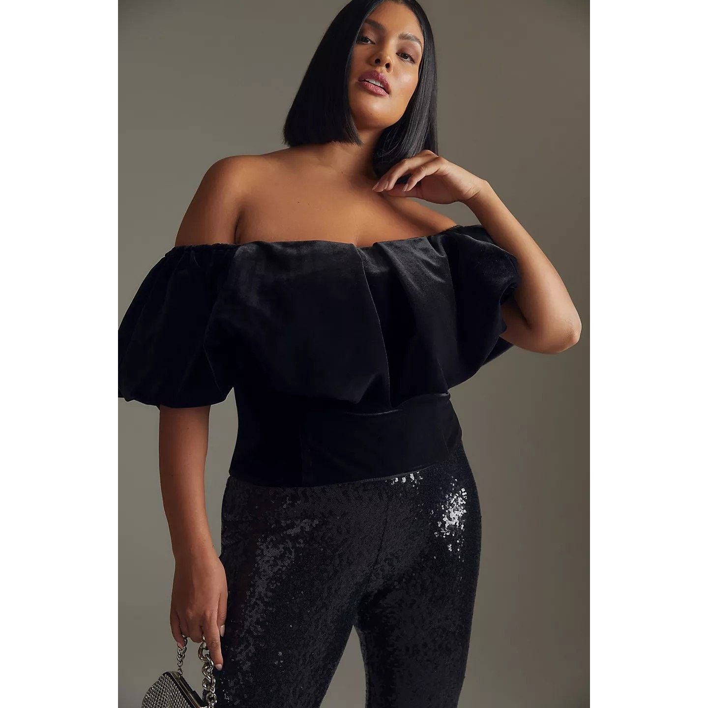 Anthropologie Anthropologie Hutch Velvet Corset Top $148 SIZE 0P Black Size XS / US 0-2 / IT 36-38 - 7 Thumbnail