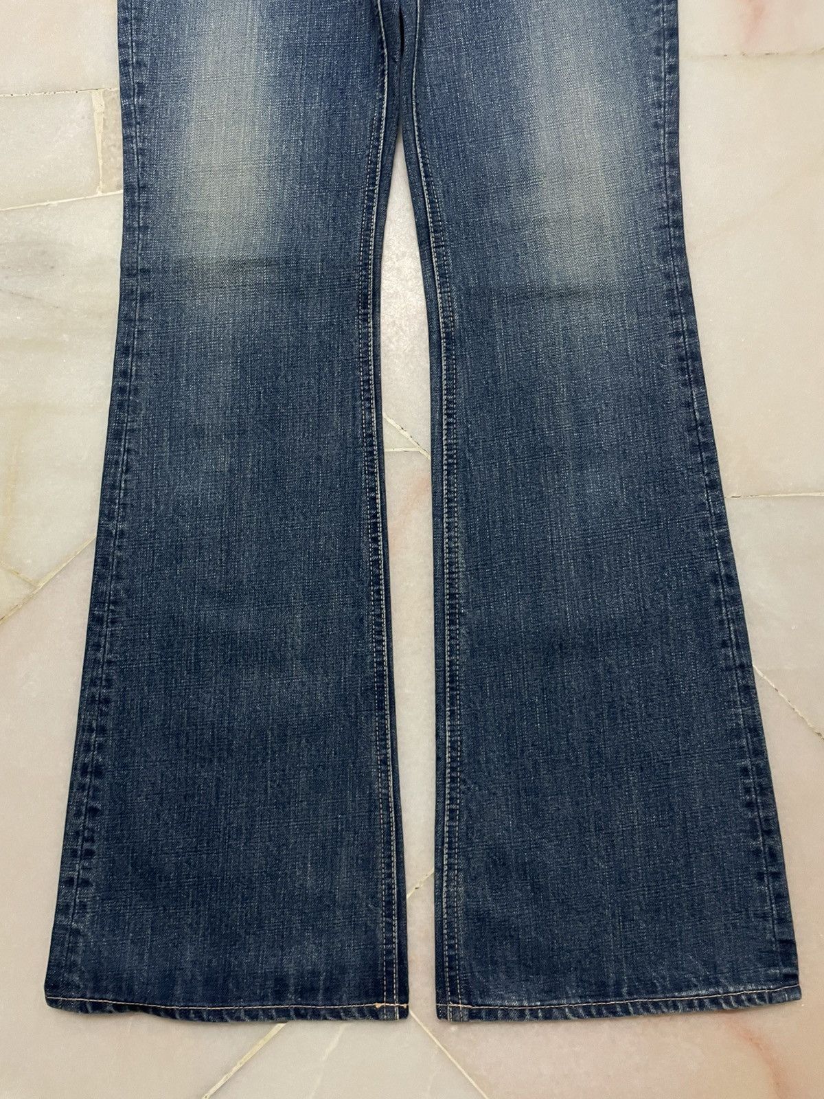 Japanese Brand 💥Flared💥90s Style DMG Mudwash Bell Bottom Sick Jean Japan Size US 29 - 5 Thumbnail