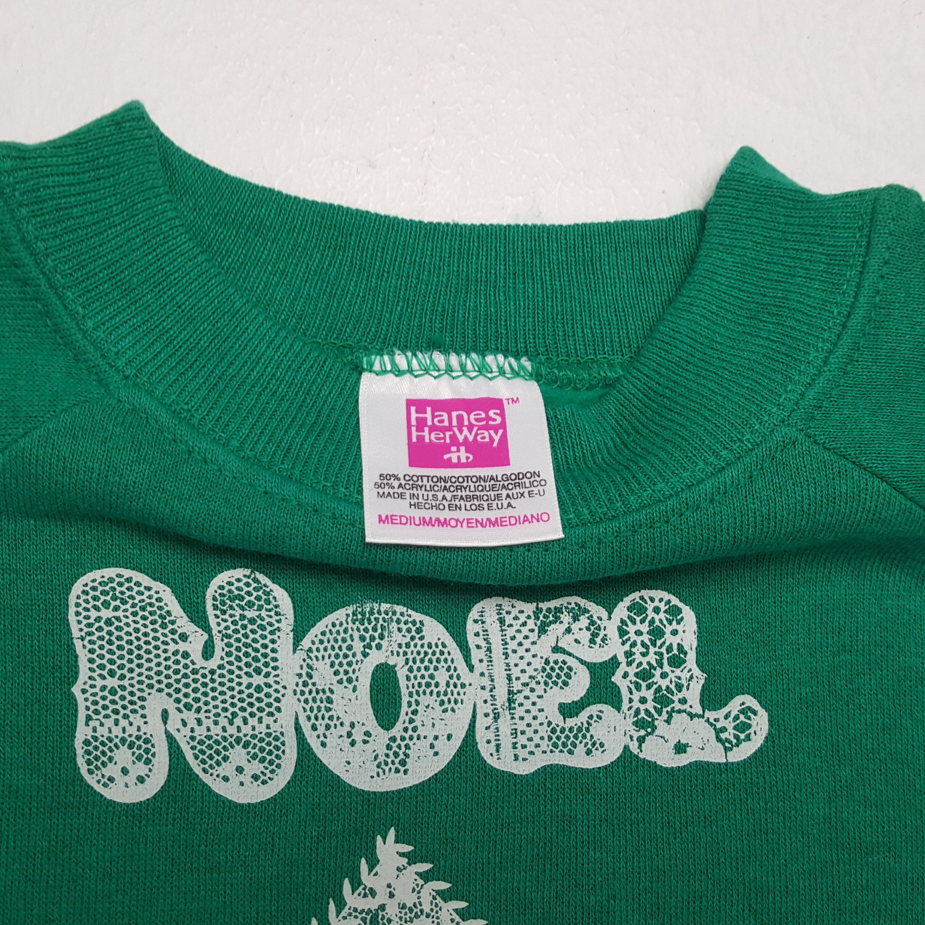 Vintage NOEL Christmas Tree Design Winter Vintage Sweatshirt Size US L / EU 52-54 / 3 - 8 Thumbnail