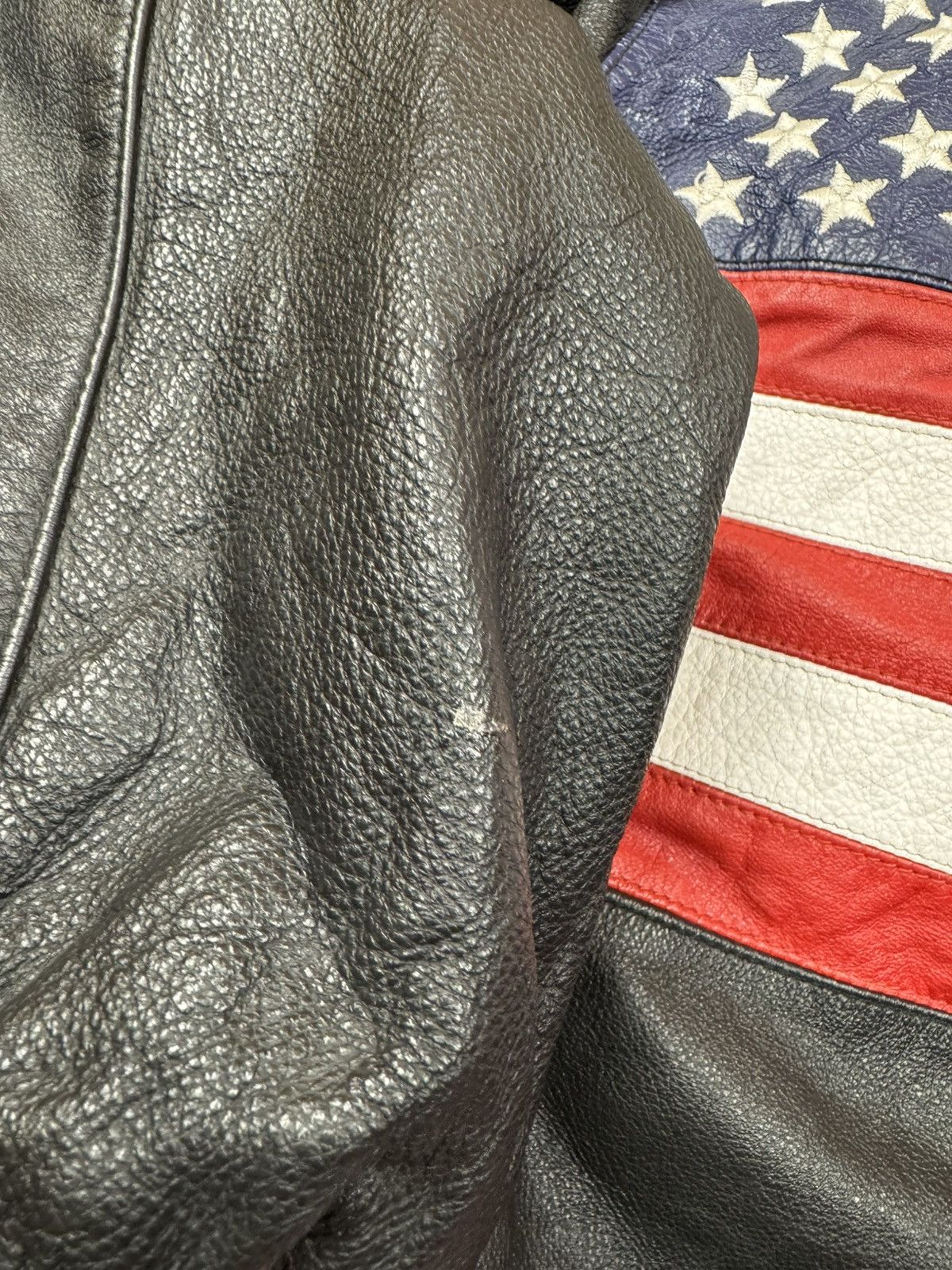 Vintage Cordon Gear USA Flag Big Logo Vintage Leather Jacket Size US S / EU 44-46 / 1 - 15 Thumbnail