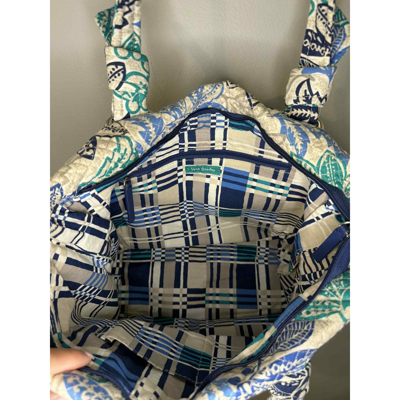 Vera Bradley Vera Bradley Cotton Hadley East West Tote Bag Santiago Size ONE SIZE - 10 Thumbnail
