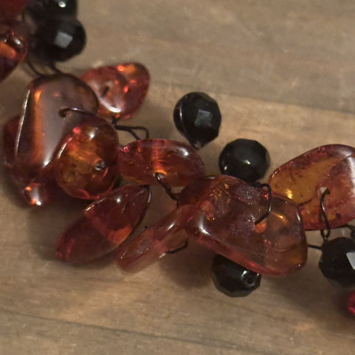 Other Amber and black cluster bead necklace Size ONE SIZE - 3 Thumbnail