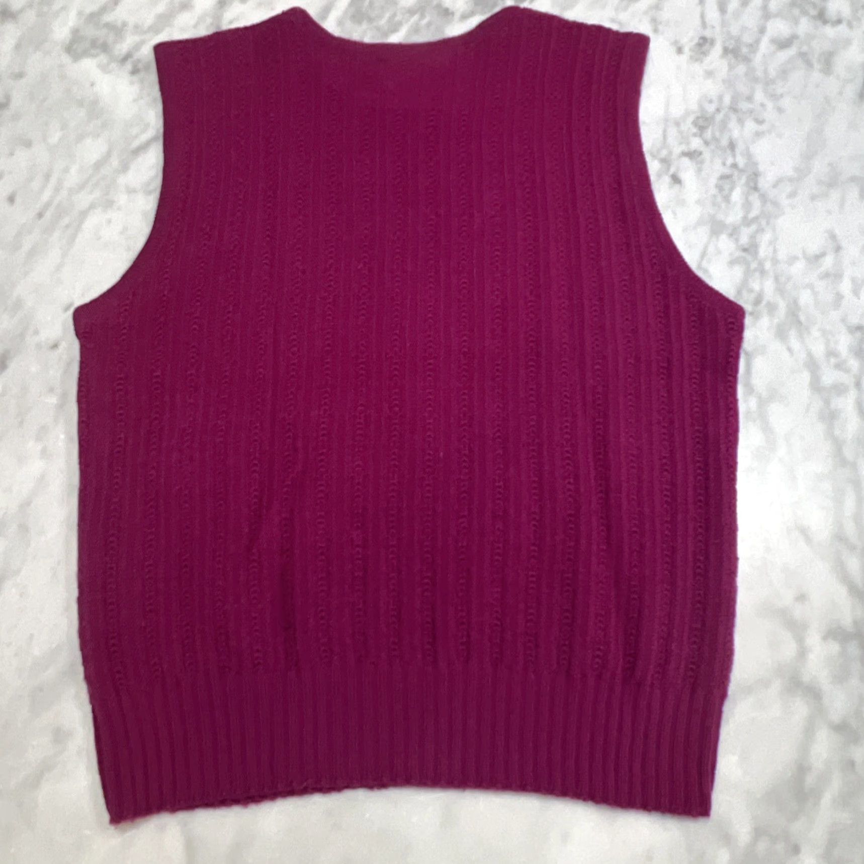Pendleton VINTAGE Pendleton Virgin Wool Sweater Vest Womens Small Pullover Purple ish Size S / US 4 / IT 40 - 4 Thumbnail