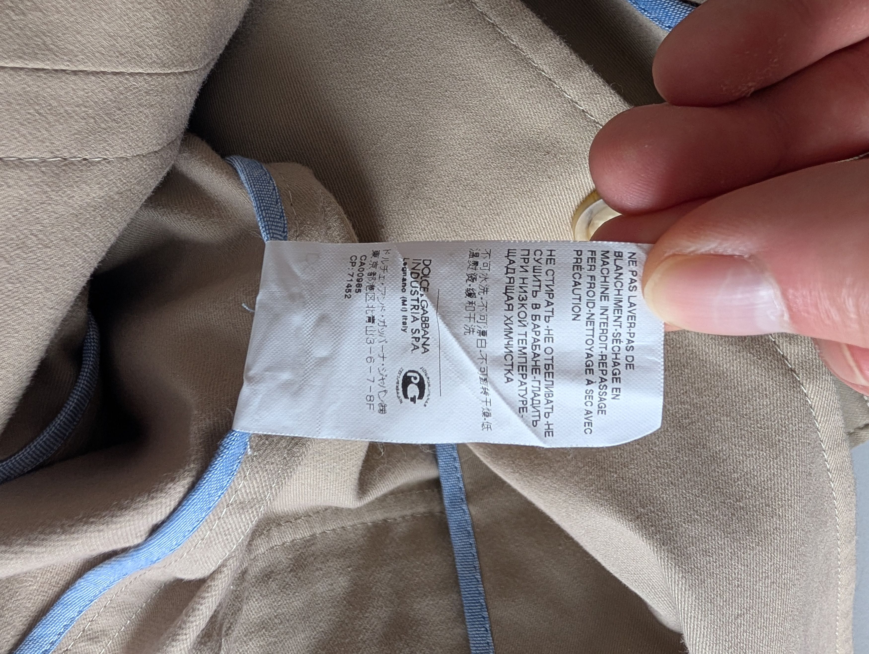 Dolce & Gabbana Beige Double Breasted Short Sleeve Shirt Jacket Size XS / US 0-2 / IT 36-38 - 10 Thumbnail