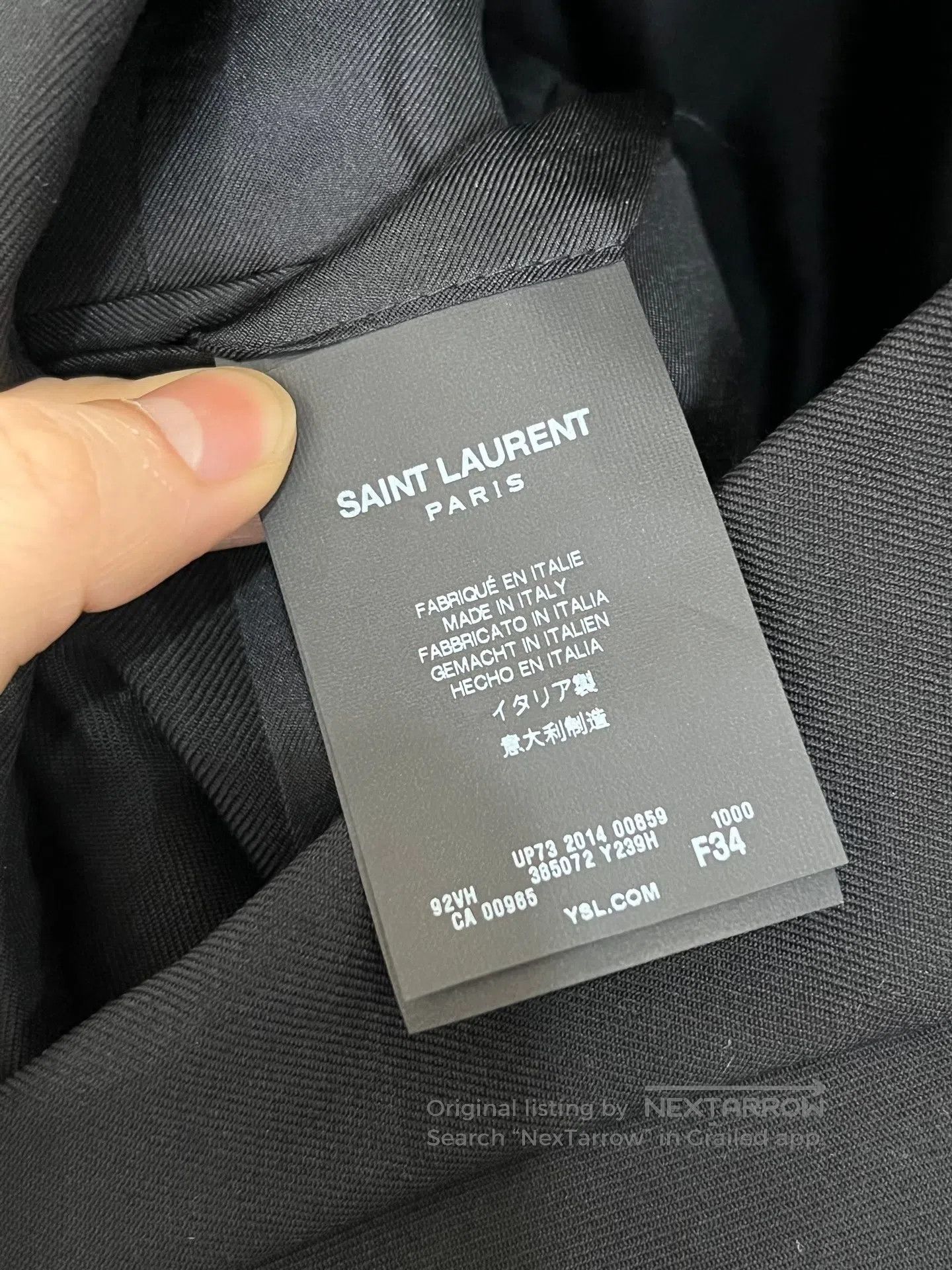 Saint Laurent Paris Saint Laurent Paris Gold Button Blazer| Size 34S - 4 Thumbnail