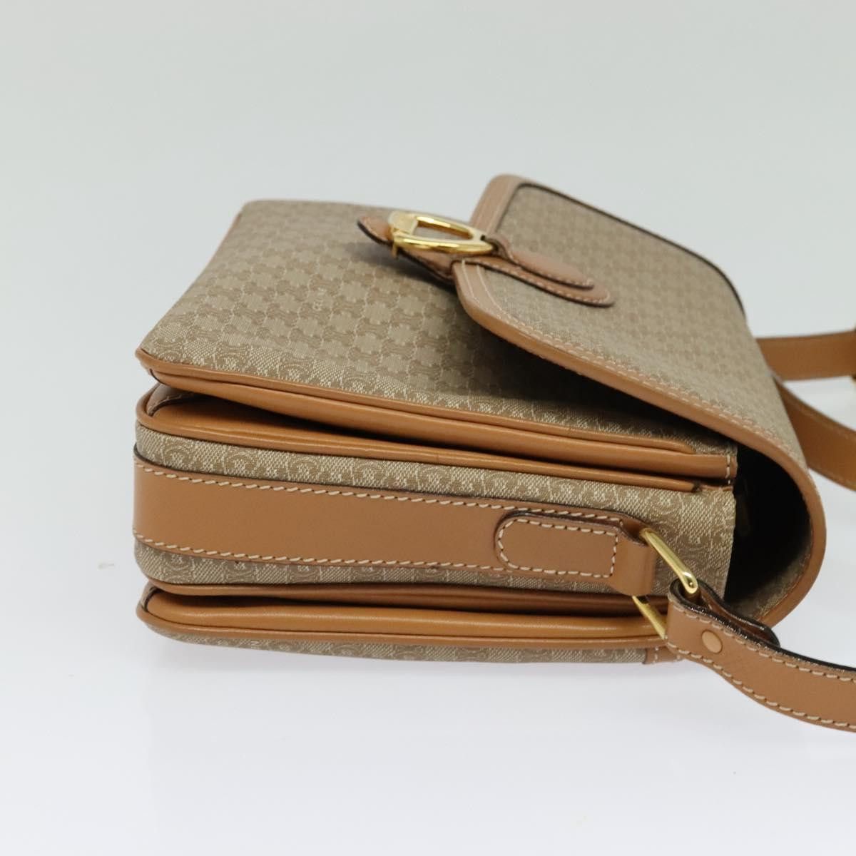 Celine CELINE Macadam Canvas Shoulder Bag Beige Gold Size ONE SIZE - 5 Thumbnail