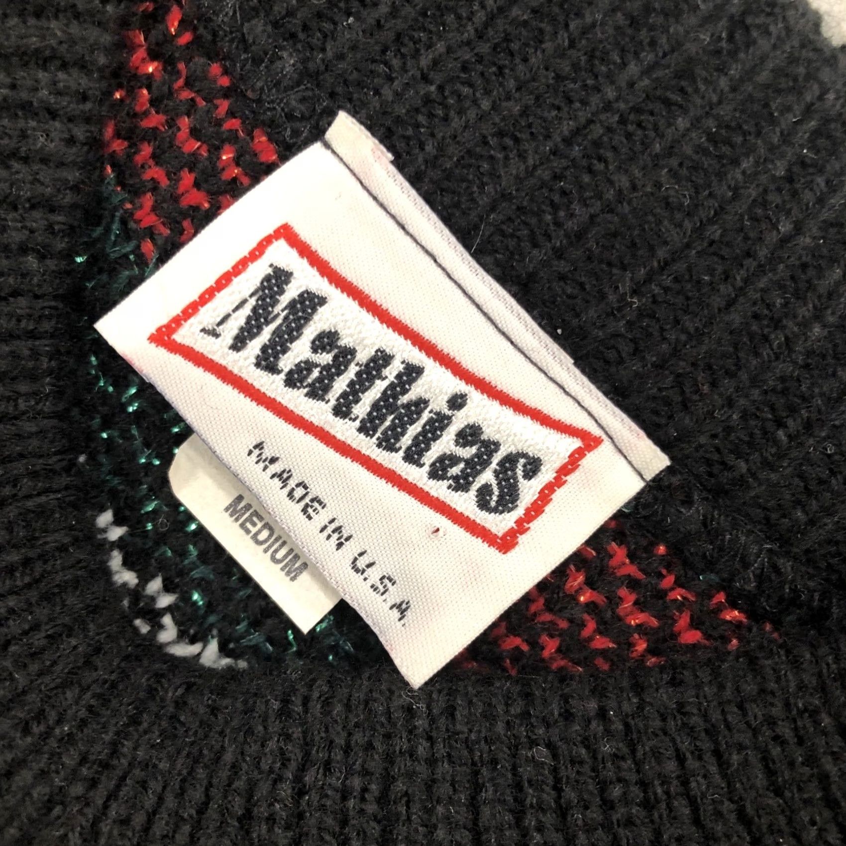 Valentino VINTAGE Mathias Sweater Women's M Black 80s 90s Floral Hearts Glitter Pullover Knit Crew Neck Long Sleeve Holiday Christmas Valentine Mens? Womens Size M / US 6-8 / IT 42-44 - 5 Thumbnail