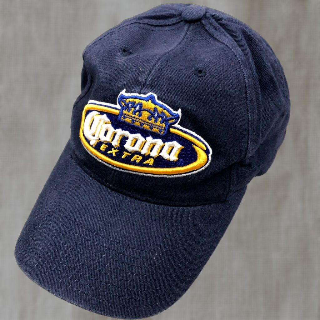 American Needle VINTAGE American Needle Corona Extra Hat Cap Snapback Adjustable Twill Blue 90s Dad Beer Logo Outdoor Classic Retro Hipster Mens Hats Size ONE SIZE - 1 Thumbnail