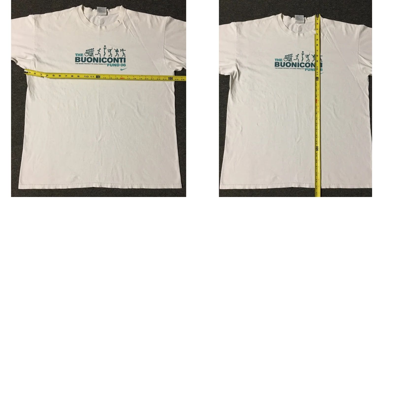 Nike VINTAGE Nike Miami Buoniconti Fund Faded Distress Shirt XL White Swoosh 90s Grunge Track & Field Mens Shirt Size US XL / EU 56 / 4 - 10 Thumbnail