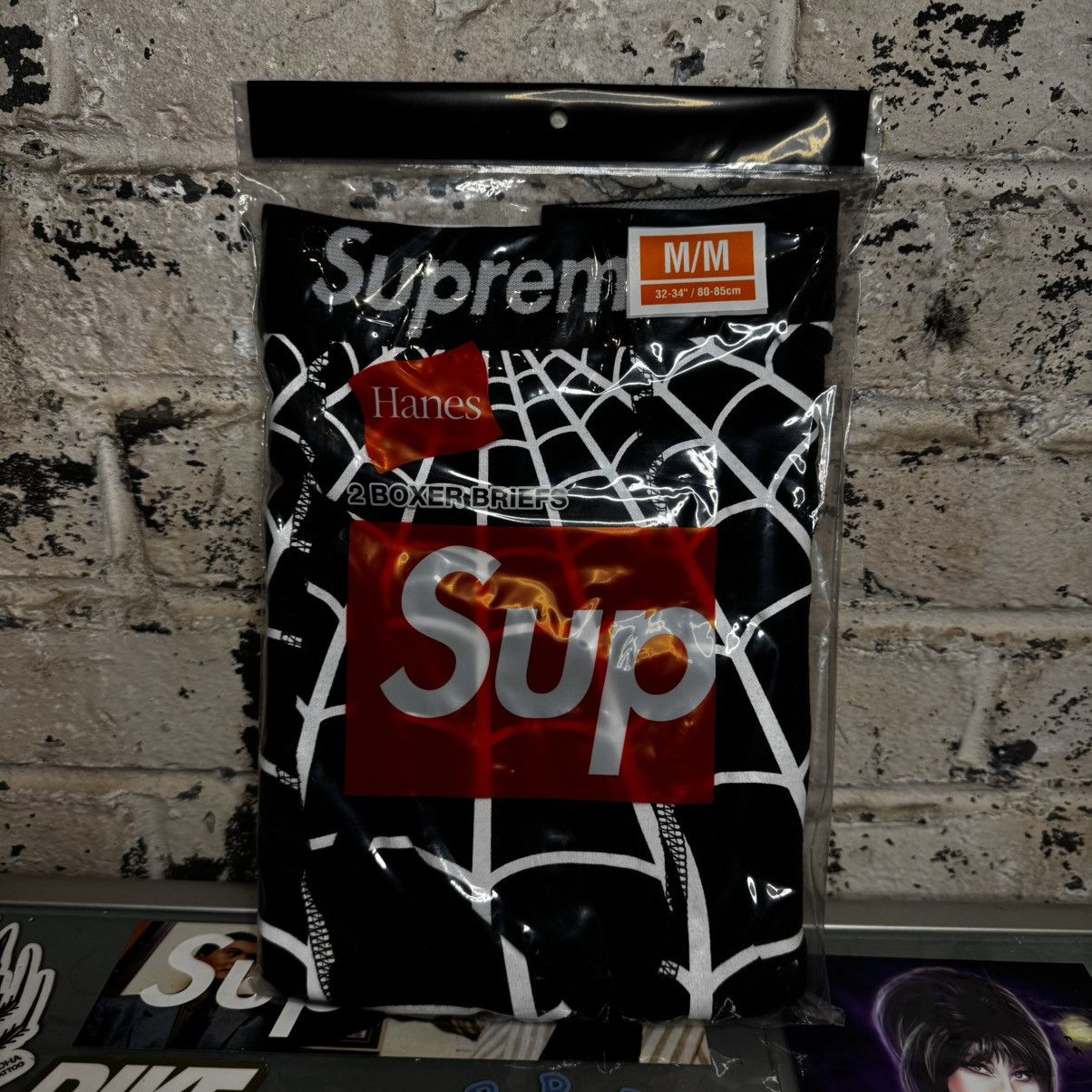 Supreme Supreme Hanes Spider-Man Boxer Briefs 2 Pack Black Medium Size ONE SIZE - 1 Thumbnail