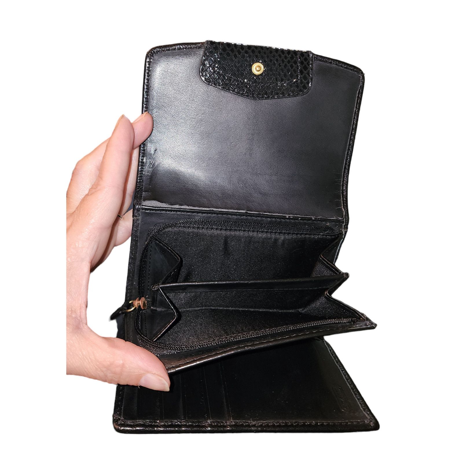 Coach Coach Ashley black leather tri-fold wallet Size ONE SIZE - 4 Thumbnail
