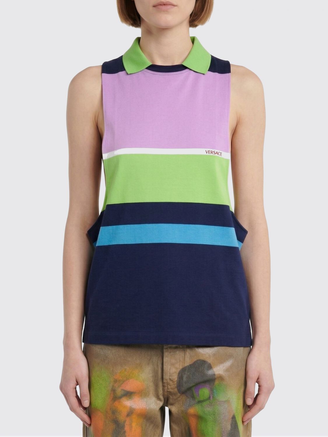 Versace Versace Polo Shirt Woman Multicolor Size XS / US 0-2 / IT 36-38 - 1 Thumbnail