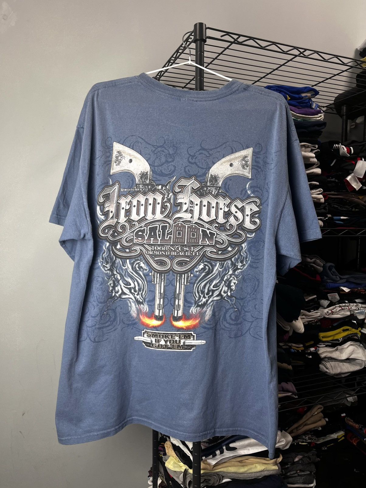 Harley Davidson Vintage Iron Horse Saloon Pistols Revolver Cowboy T Shirt Size US L / EU 52-54 / 3 - 1 Thumbnail