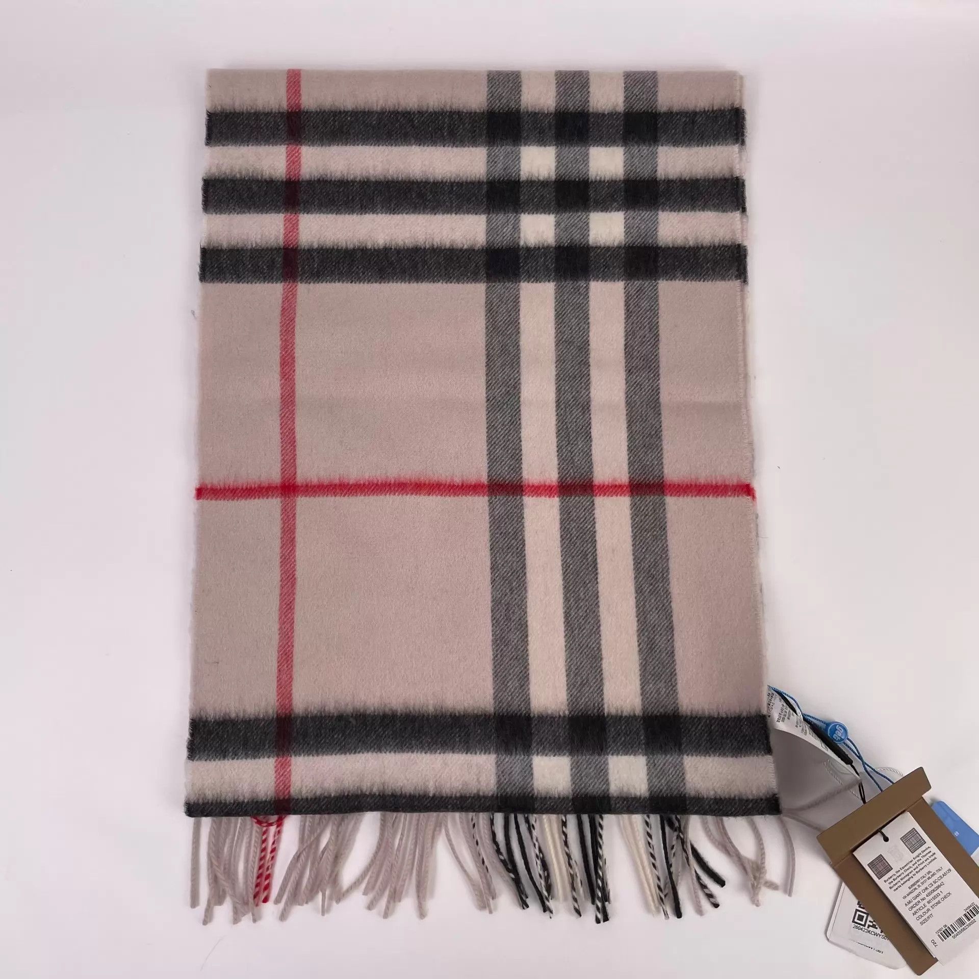 Burberry Burberry Check Scarf 100% Cashmere New W/Box & Tags Size ONE SIZE - 7 Thumbnail